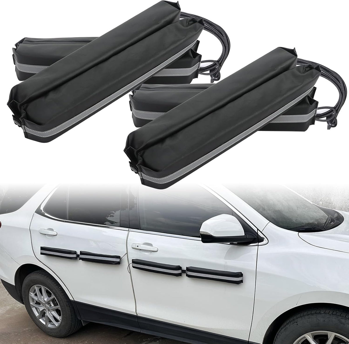 Winunite Removable Magnetic Car Door Dent Protector Black(Pack of 2)