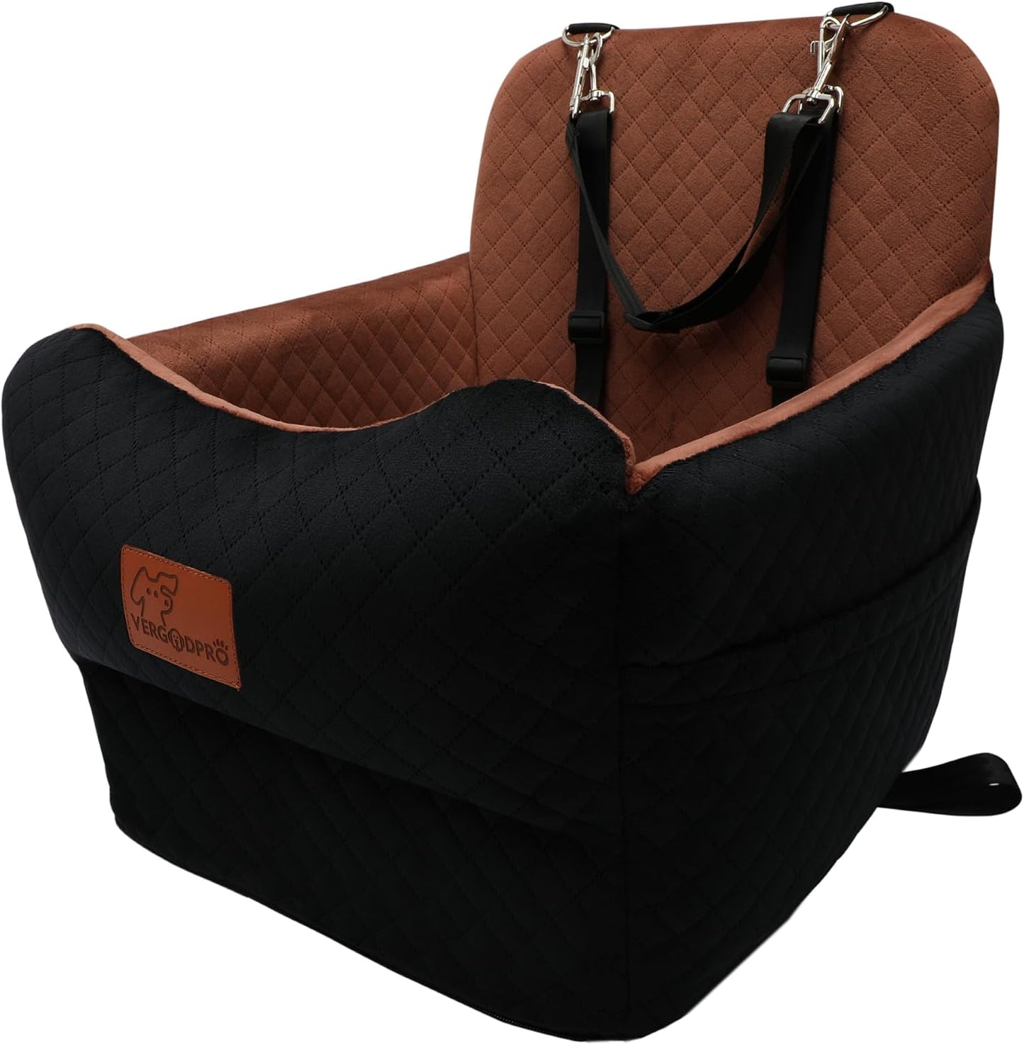 Dog Booster Car Seat for Medium/Small Sized Dogs,Memory Foam and Ultra Soft Fabric Car Pet Bed,Portable Travel Safety and Comfortable Dog Carseat with Washable Removable Cover,Thick Cushion(M-Blagre)