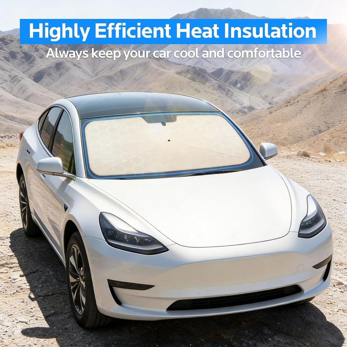 Car Windshield Sun Shade Umbrella, Keep Cool and Protect Interior
