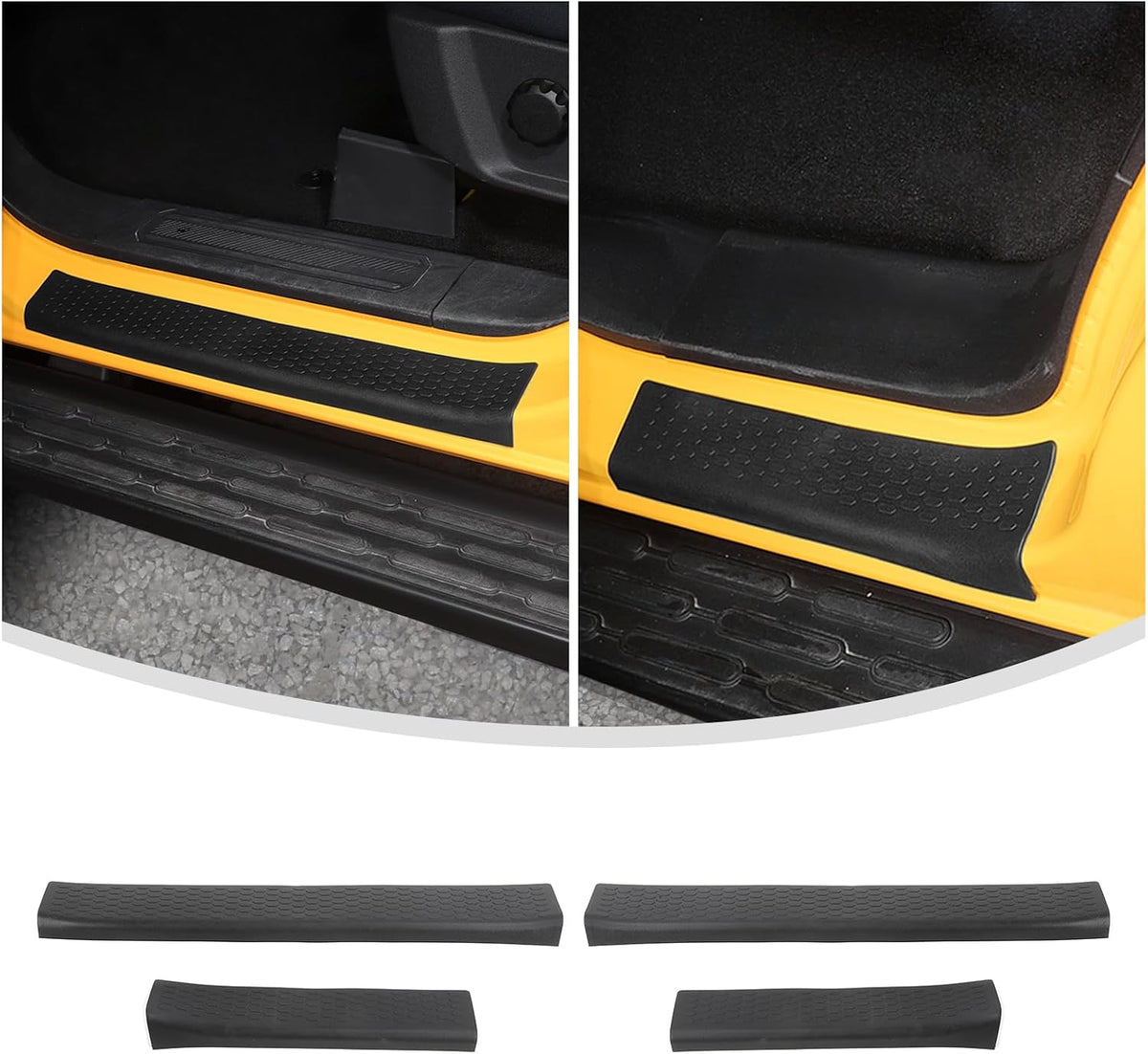 Linskip Door Sill Protector with Anti-Slip for 2 Door Ford Bronco 2021-2026