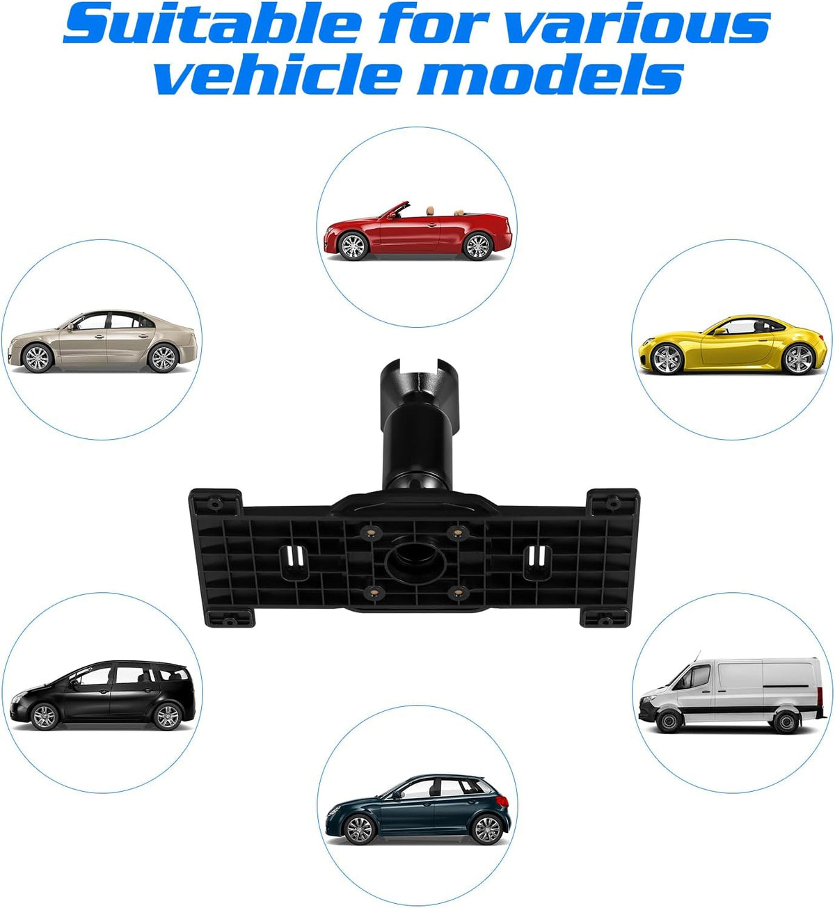 CALLARON 1 Set Dash Cam Mirror Mount Rear View Mirror Back Plate Panel Car Rear View Camera Mount Kit for 5.5" - 12" Rearview Mirror Dash Cams