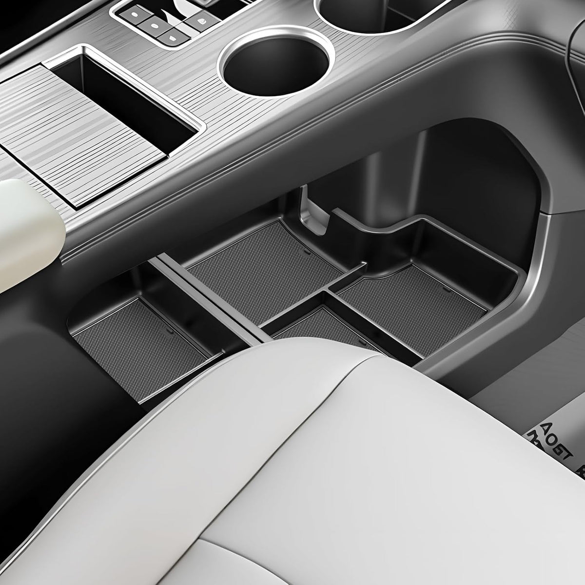 SKTU 2Pcs 2025 2026 Camry Center Console Organizer for 2025 2026 Toyota Camry (LE/SE/Nightshade/XLE/XSE) Cup Holder & Console Tray Toyota Camry 2025 2026 Accessories Durable Cup Pad Tray