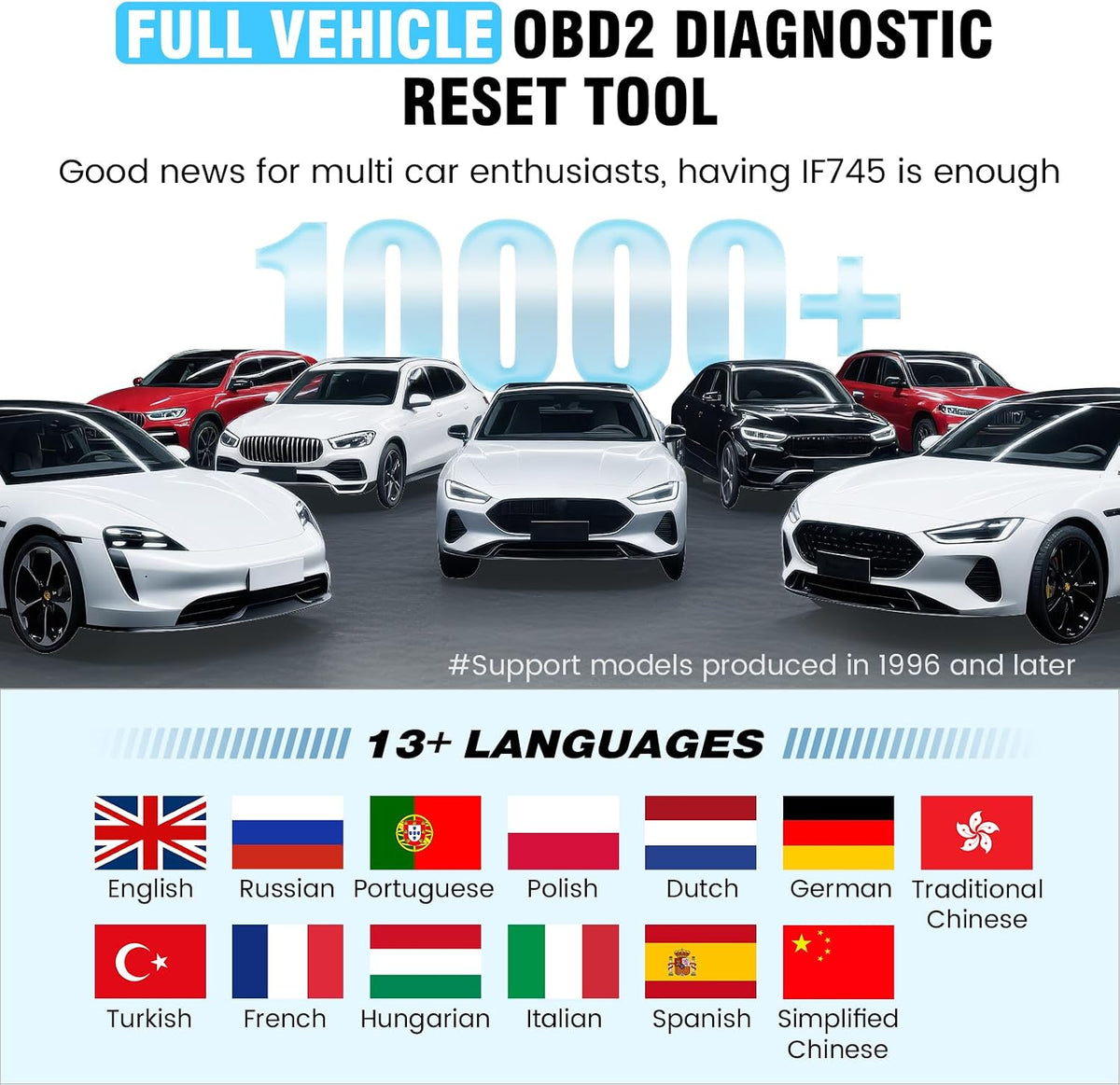 2026 BOSSOMM IF745 Full System OBD2 Scanner Code Reader