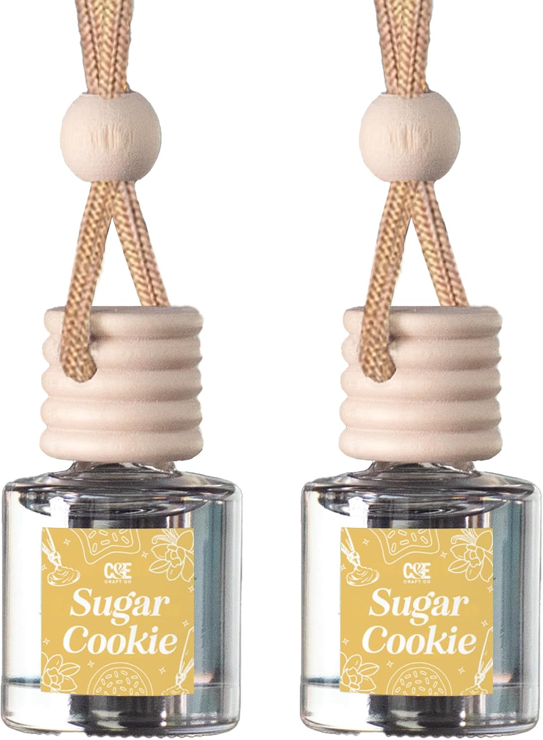 CANDECraftCo 2 Pack Hanging Car Air Freshener Diffuser for Essential Oils