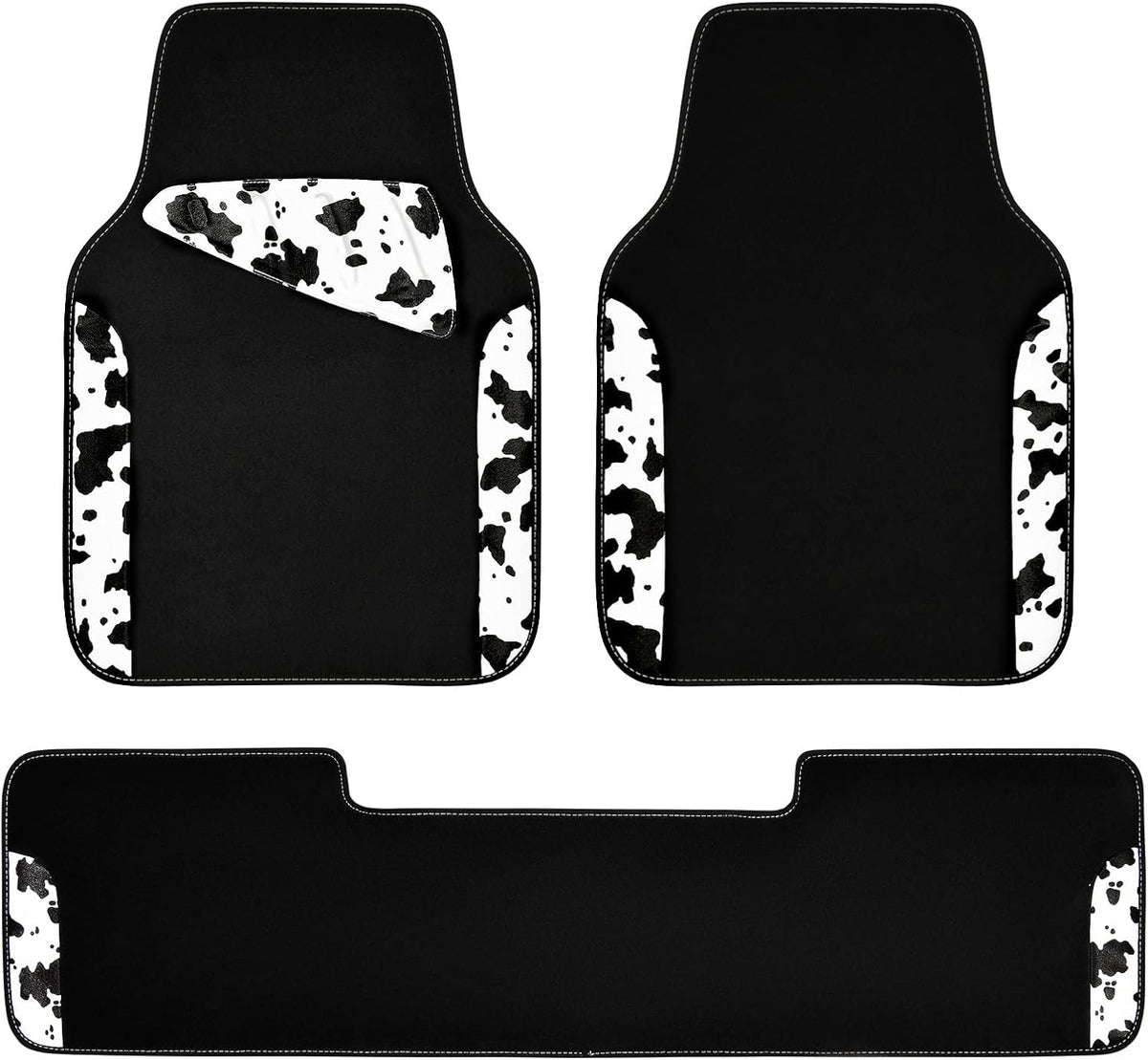 CAR PASS Waterproof Universal Fit Car Floor Mats, Car Mats Fit for SUV,Vans,sedans, Trucks,Set of 4pcs Car Carpet with Driver Heel Pad (Beige)
