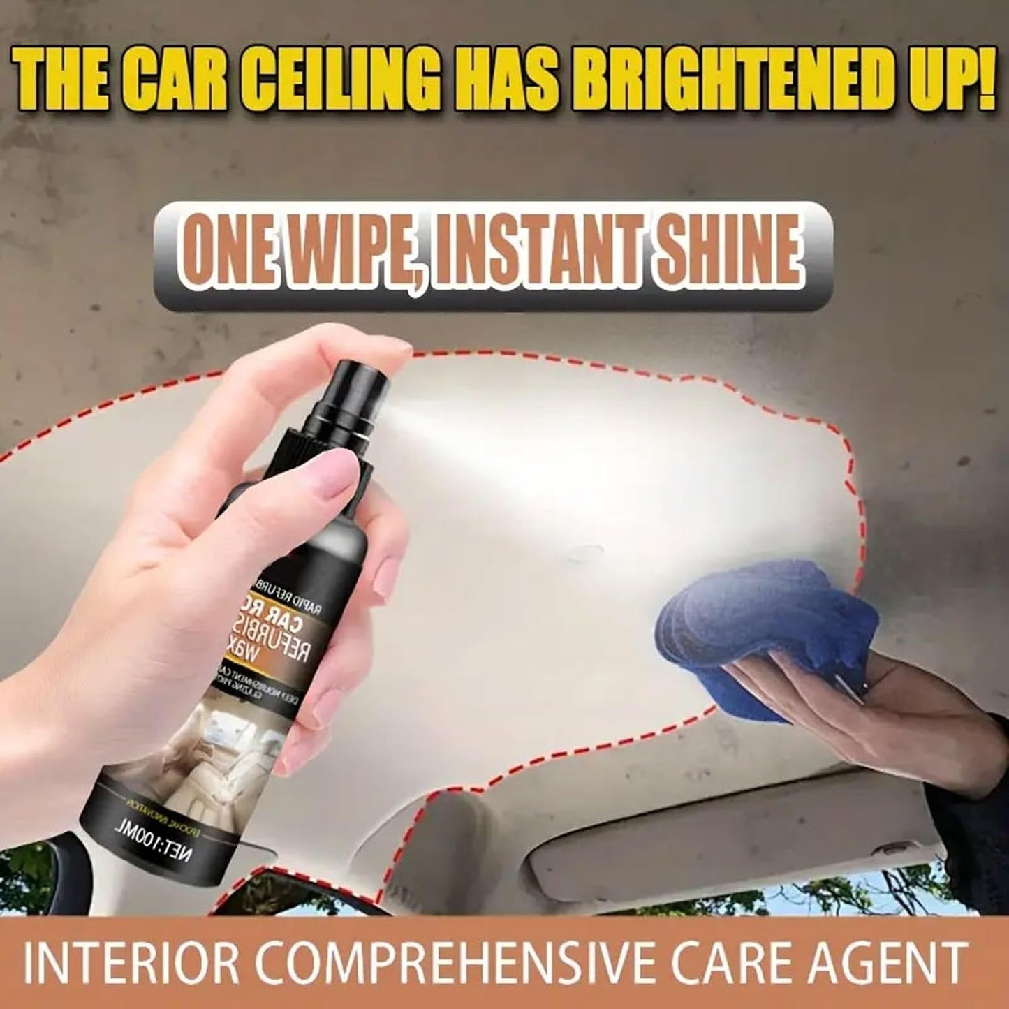 Effective Car Upholstery 100ml Multipurpose Car Interior Sprayer Easy Application Multipurpose