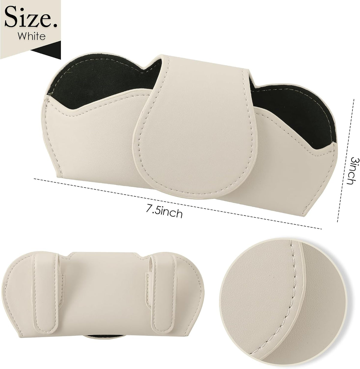 KINIVA Sunglass Clip & Holder, Magnetic Glasses Case for Car Organizer