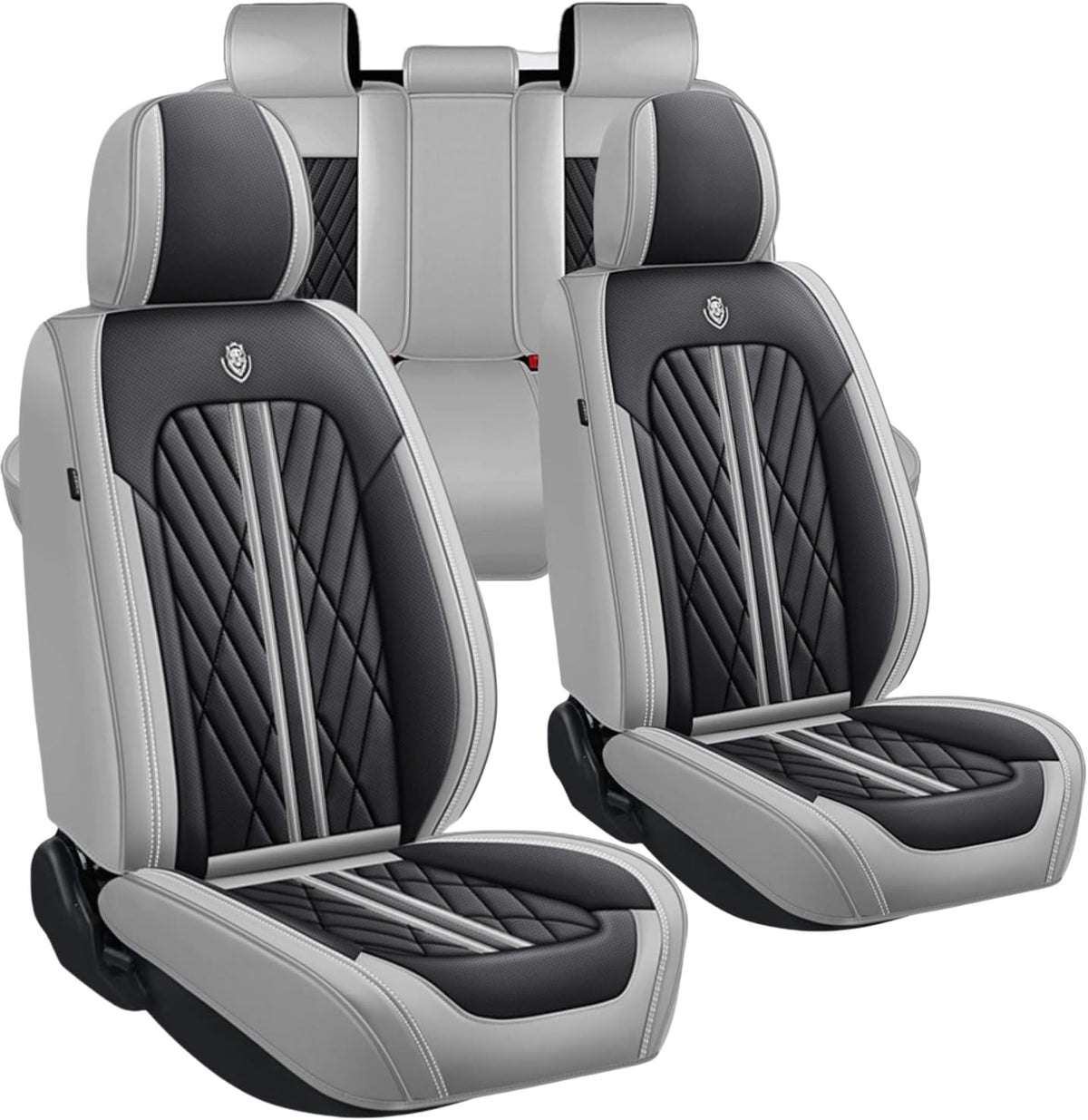 Premium Nappa Leatherette Car Seat Cover Set Custom Fit for Honda CR-V CRV 2000-2023 2024 2025 2026 Water-Proof Breathable Faux Leather Seat Cushion Protectors (Full Set 5 Seats,Beige Red)