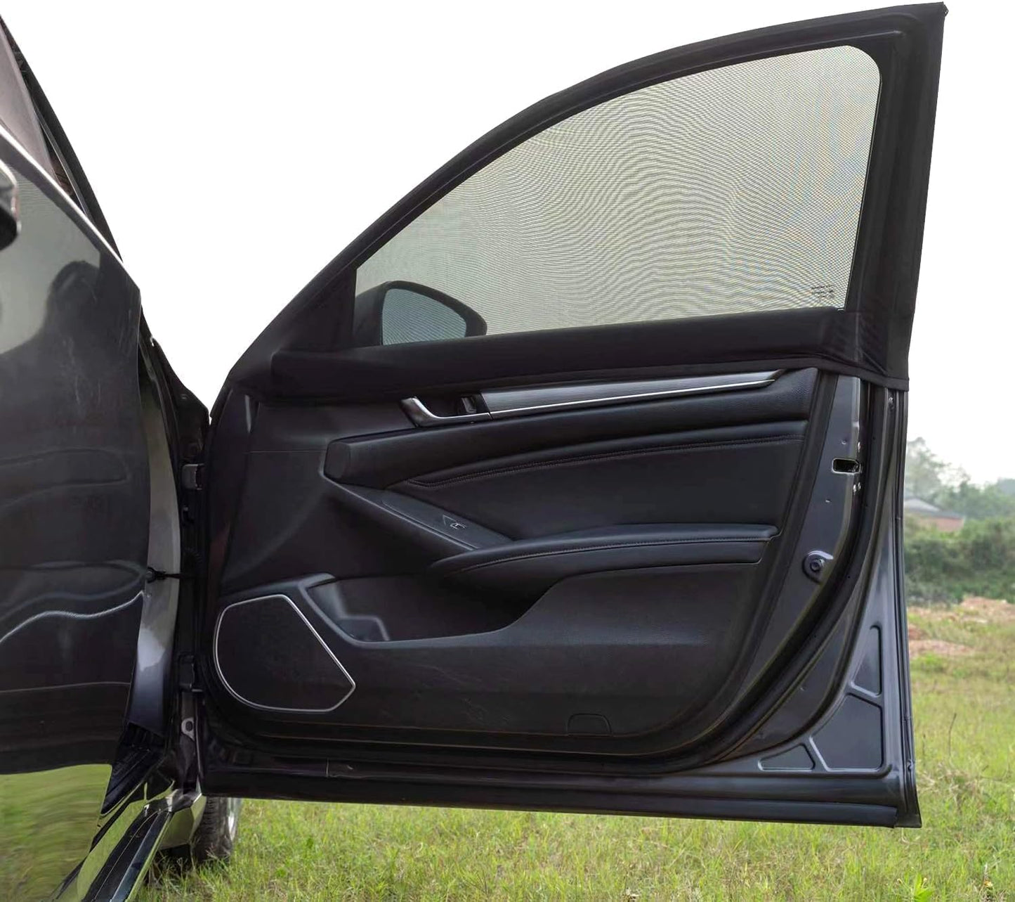 Car Rear Side Window Shades,2 Pack Breathable Mesh Car Window Screens Sun Shades Covers for Camping,Fit for 96% of Cars, Block Sun Glare,UV Protection,Privacy Protection