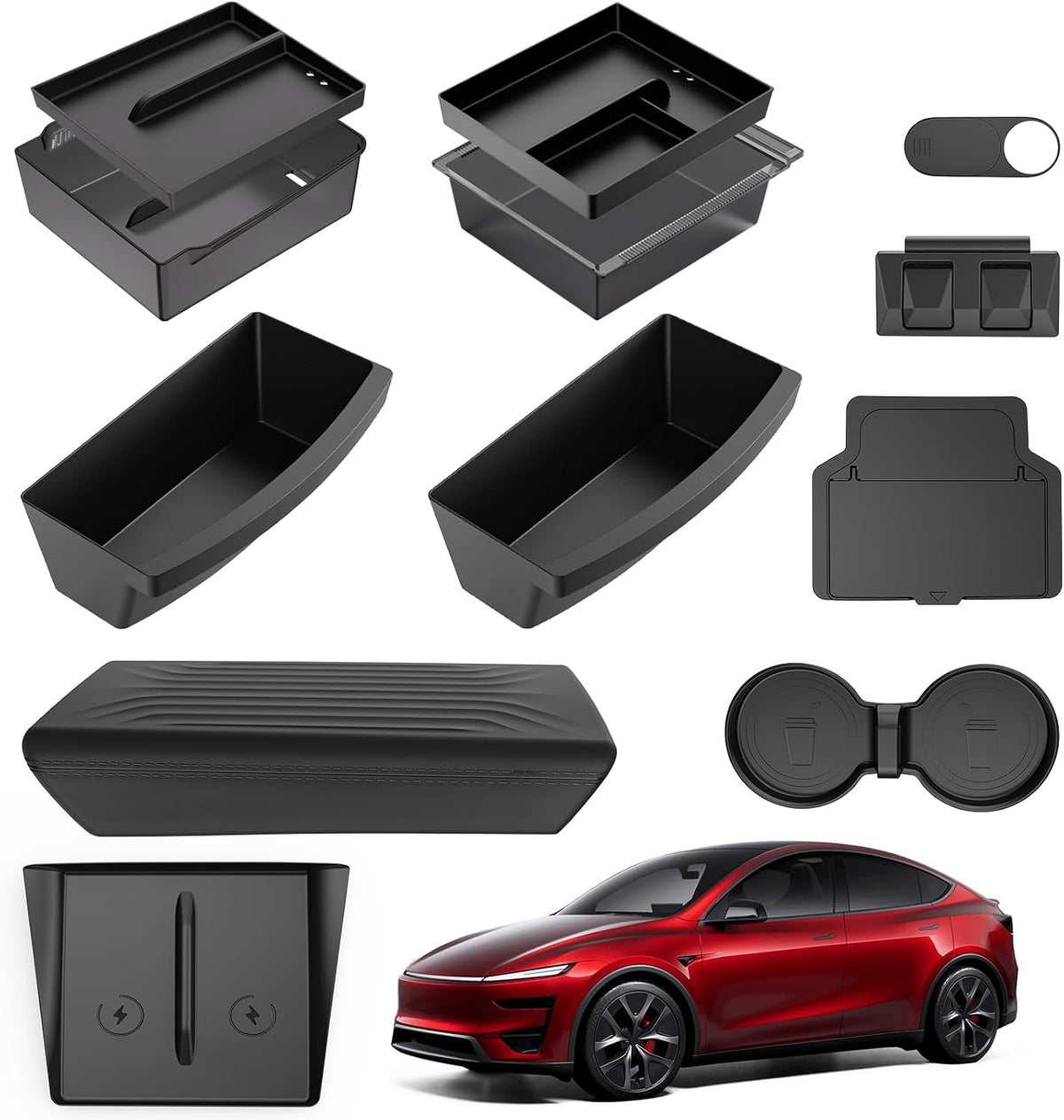 for 2026 Tesla Model 3 Highland Center Console Organizer Tray 4 PCS