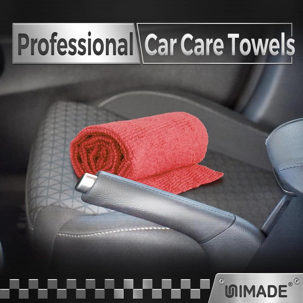 UNIMADE Shop Towels, 100 Pack Commercial Grade Work Rags Microfiber Towel