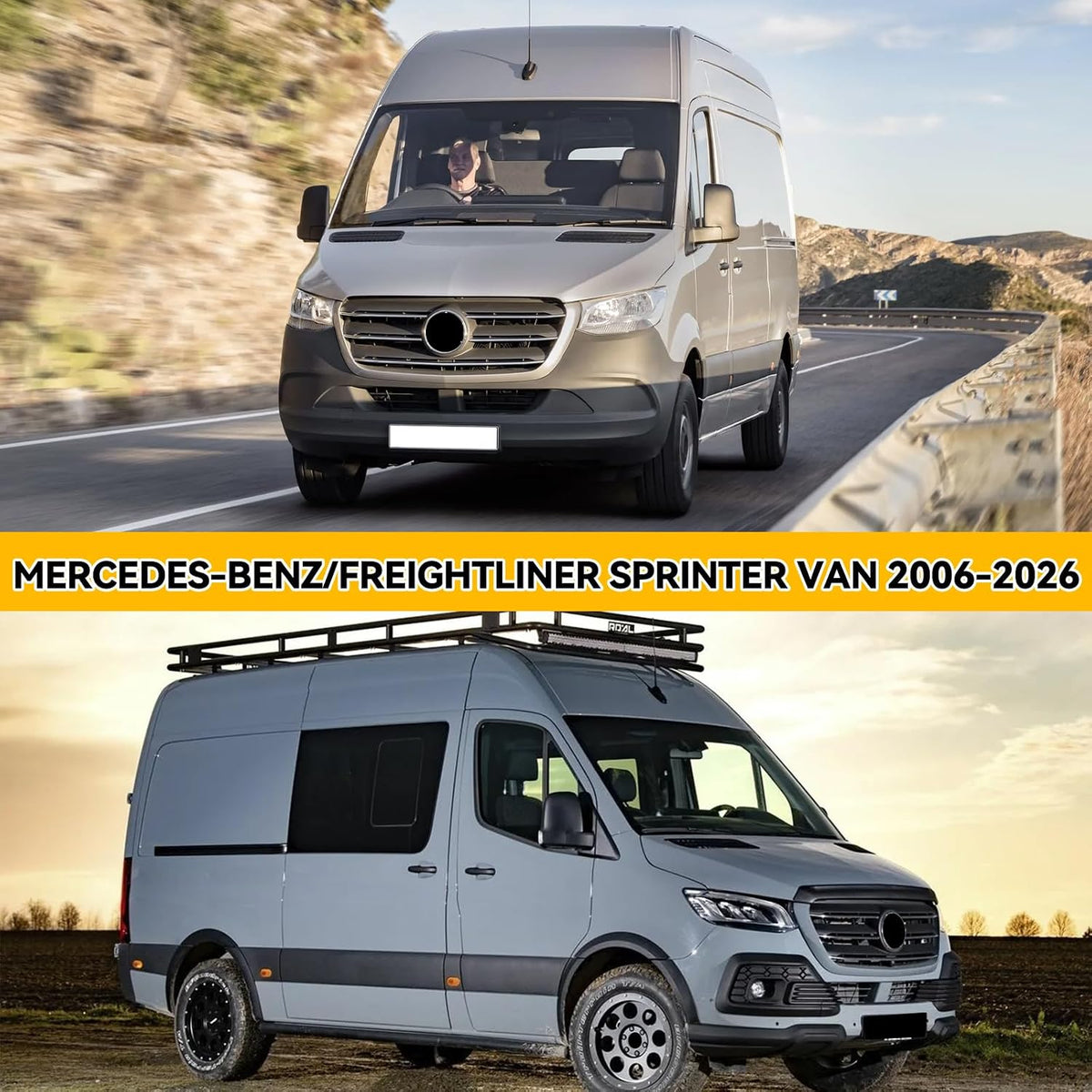 Rear Windshield Cover for Ice and Snow Compatible with Mercedes-Benz Sprinter Van 2006-2026, Car Back Window Snow & Frost Cover, Complete Protection from Snow and Other Winter Debris