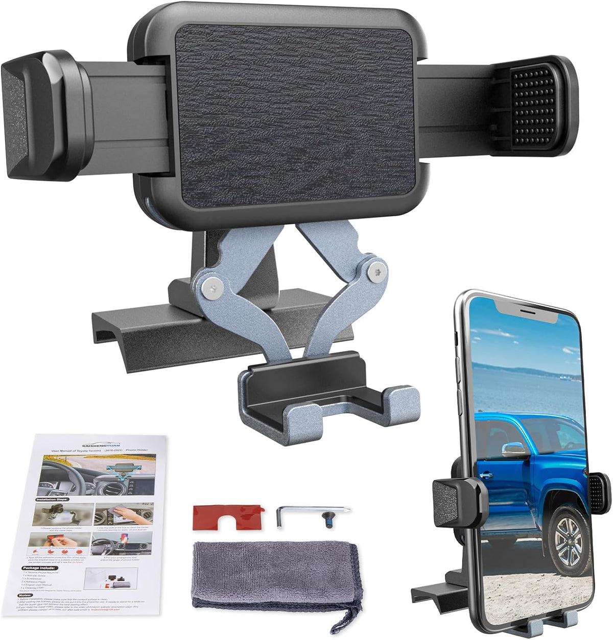 Adjustable Dashboard Metal Phone Mount Holder for 2016-2023 Toyota Tacoma
