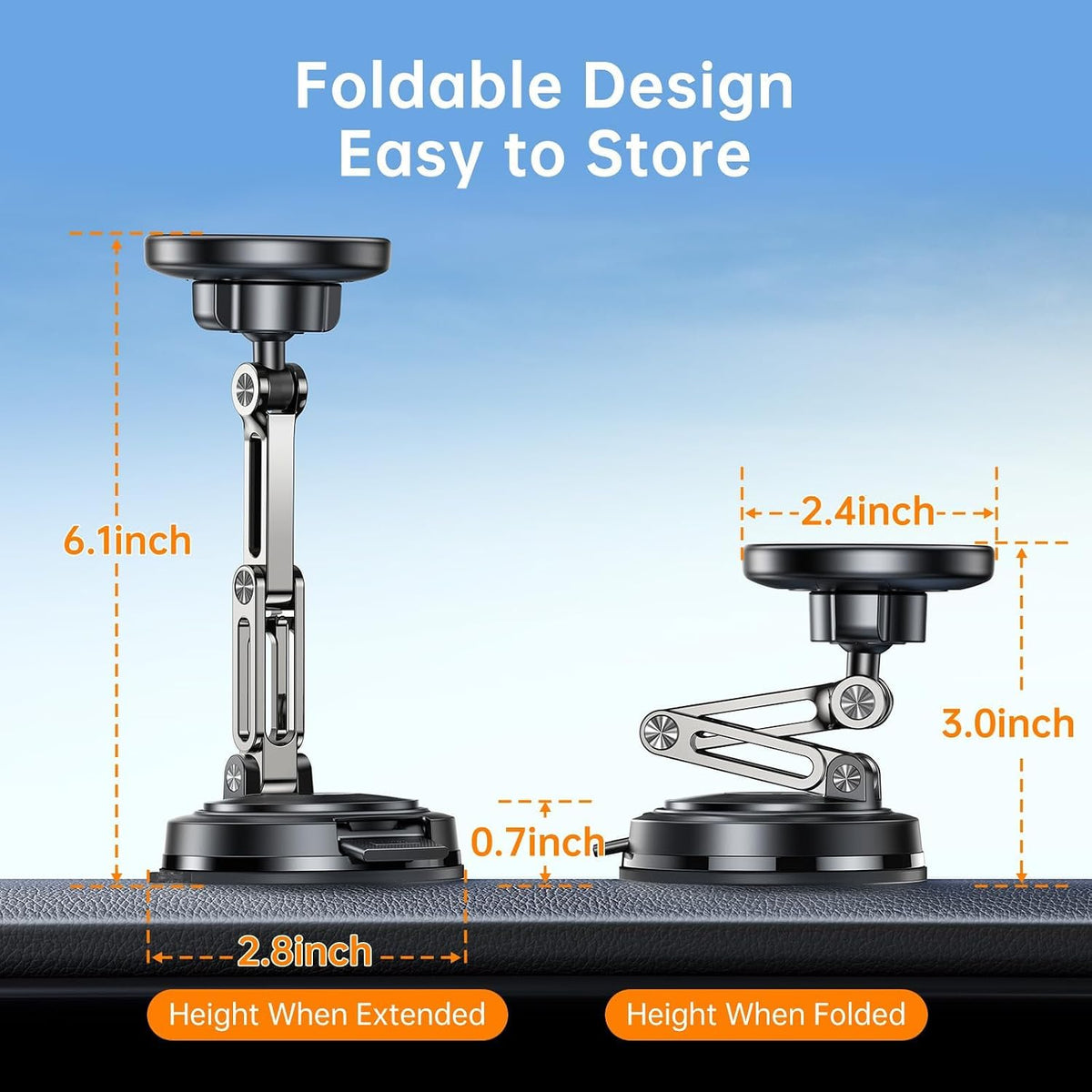 SYNCWIRE for MagSafe Car Mount Vacuum Magnetic Phone Holder Dash Windshield