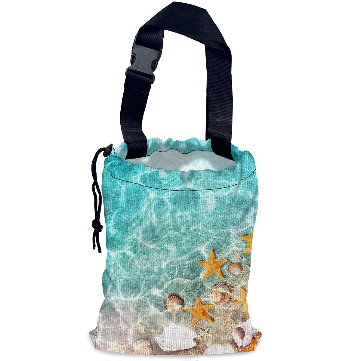 Pop Art Turtle Car Garbage Bag,Waterproof Small Car Trash Bag Hanging Back of Seat,Drawstring Hanging Car Trash Bag with Adjustable Buckle for Car Accessories
