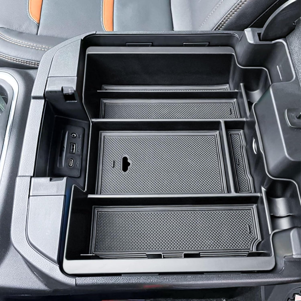 Center Console Organizer for 2019-2022 Chevy Silverado/Sierra 1500, Red