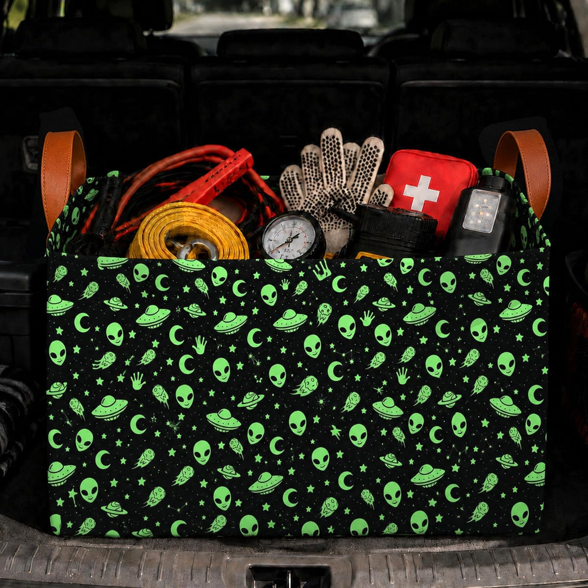 Butterfly Car Trunk Organizer 20L Fold Auto Storage Basket with Handles
