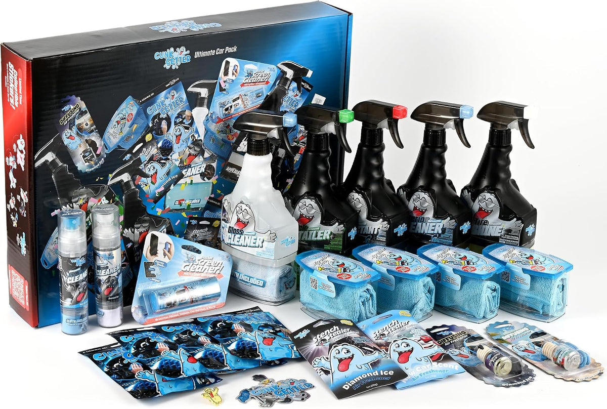Car Cleaning Kit - Car Accessories for Interior and Exterior Cleaning, Glass Cleaner, Car Wipes, Auto Essentials