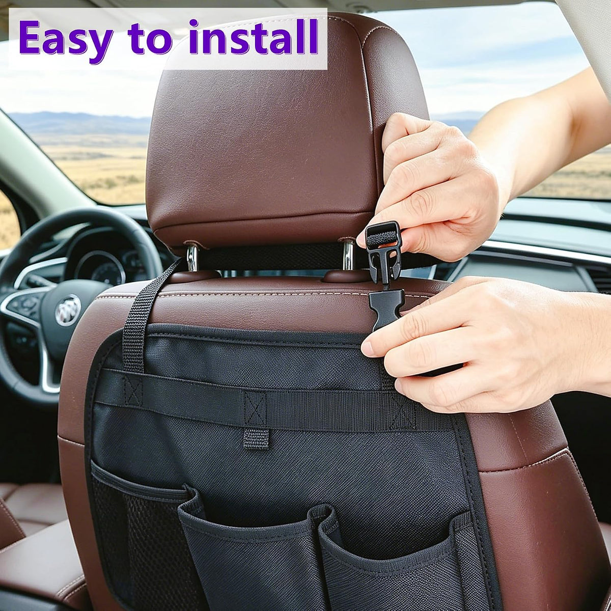 Car Seat Back Organizer with Multiple Pockets