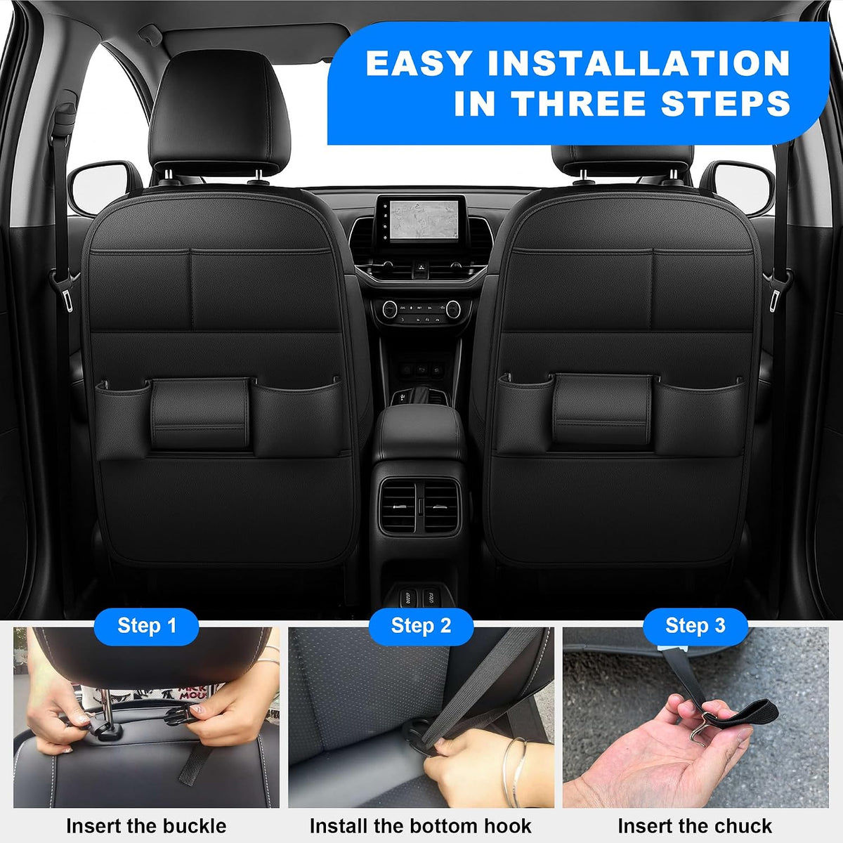 Car Kick Mats Back Seat Protector for Ford Explorer 2 Pack
