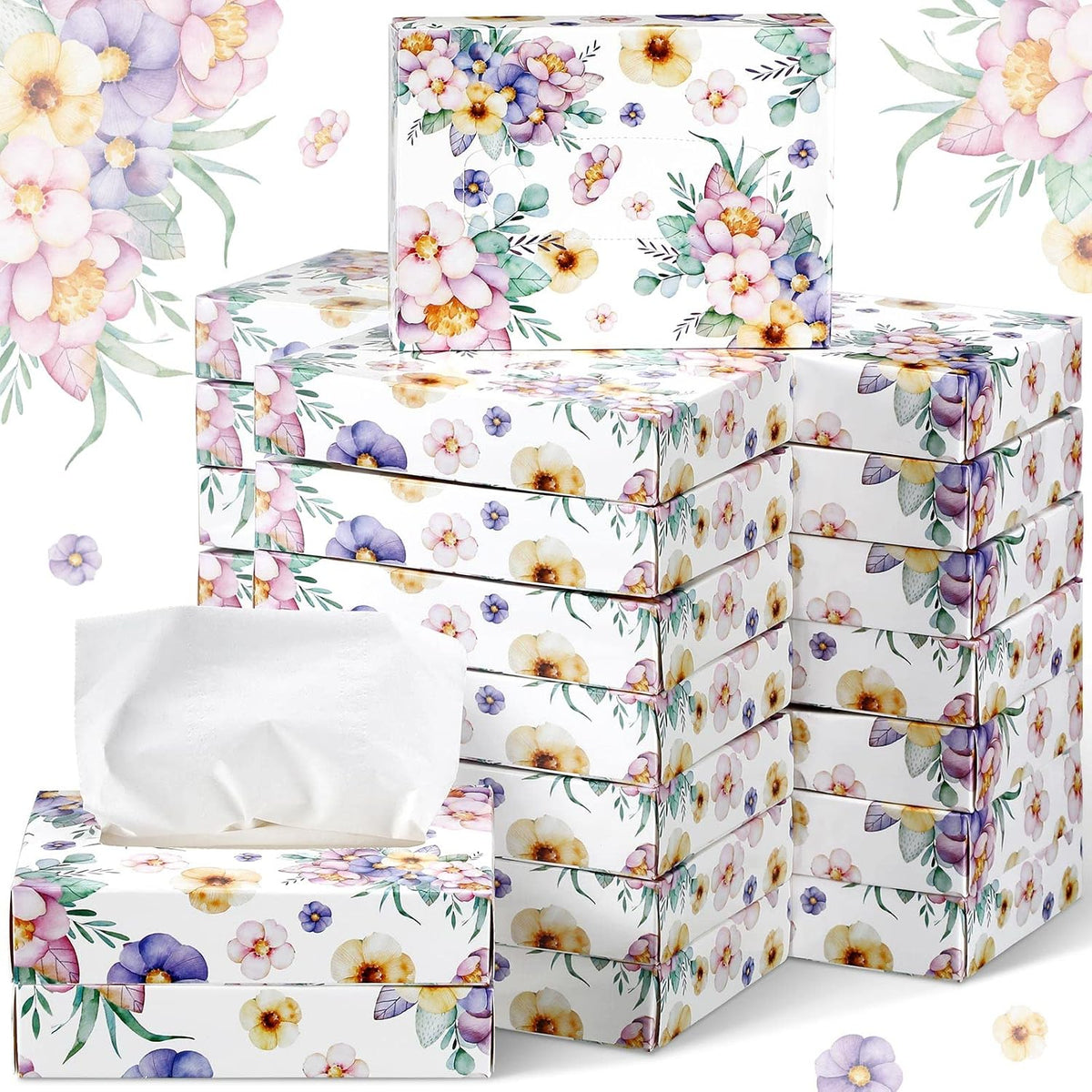 Yinder 24 Pcs Back to School Small Tissue Cube Box 960 Sheets, Religious