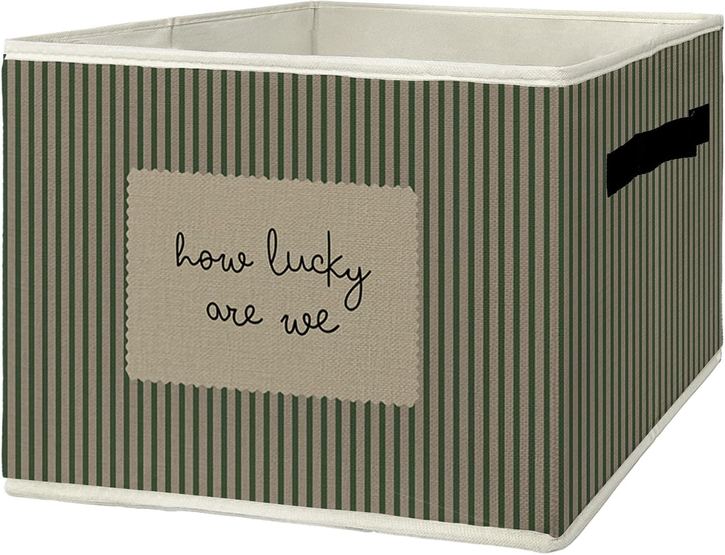 Boho Classroom Storage Bins & Boxes with Handles, Kids Foldable Basket for Organizing, Retro Alphabet Numbers Educational Collapsible Storage Basket for Kids Bedroom Bathroom Clothes Toys Books