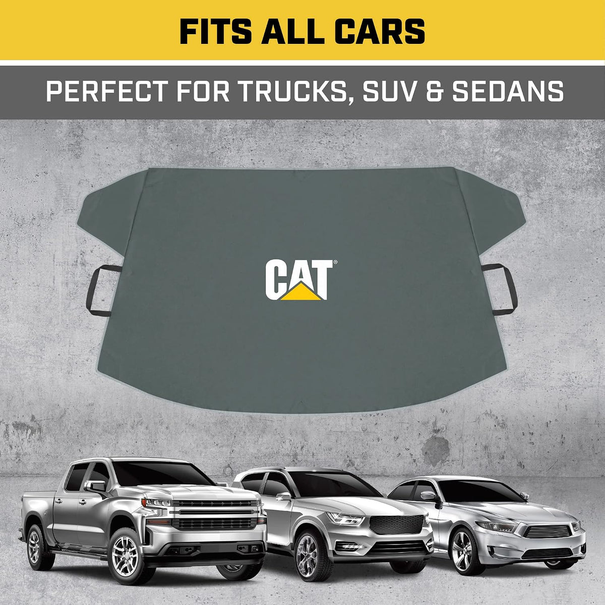 Cat® Car Windshield Cover for Ice and Snow with Anti-Theft Flaps - Toughest Ice & Frost Windshield Snow Cover All-Weather Waterproof Winter Blanket - Truck Window Protector Accessories - 78" X 43"