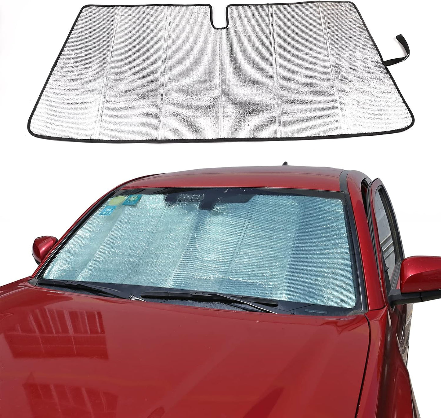 Car Windshield Sun Shade Compatible with Toyota Tacoma 2006-2026 Auto Windshield Sunshades Foldable Blocks UV Rays Sun Visor to Keep Your Vehicle Cool and Damage Free (Style A)