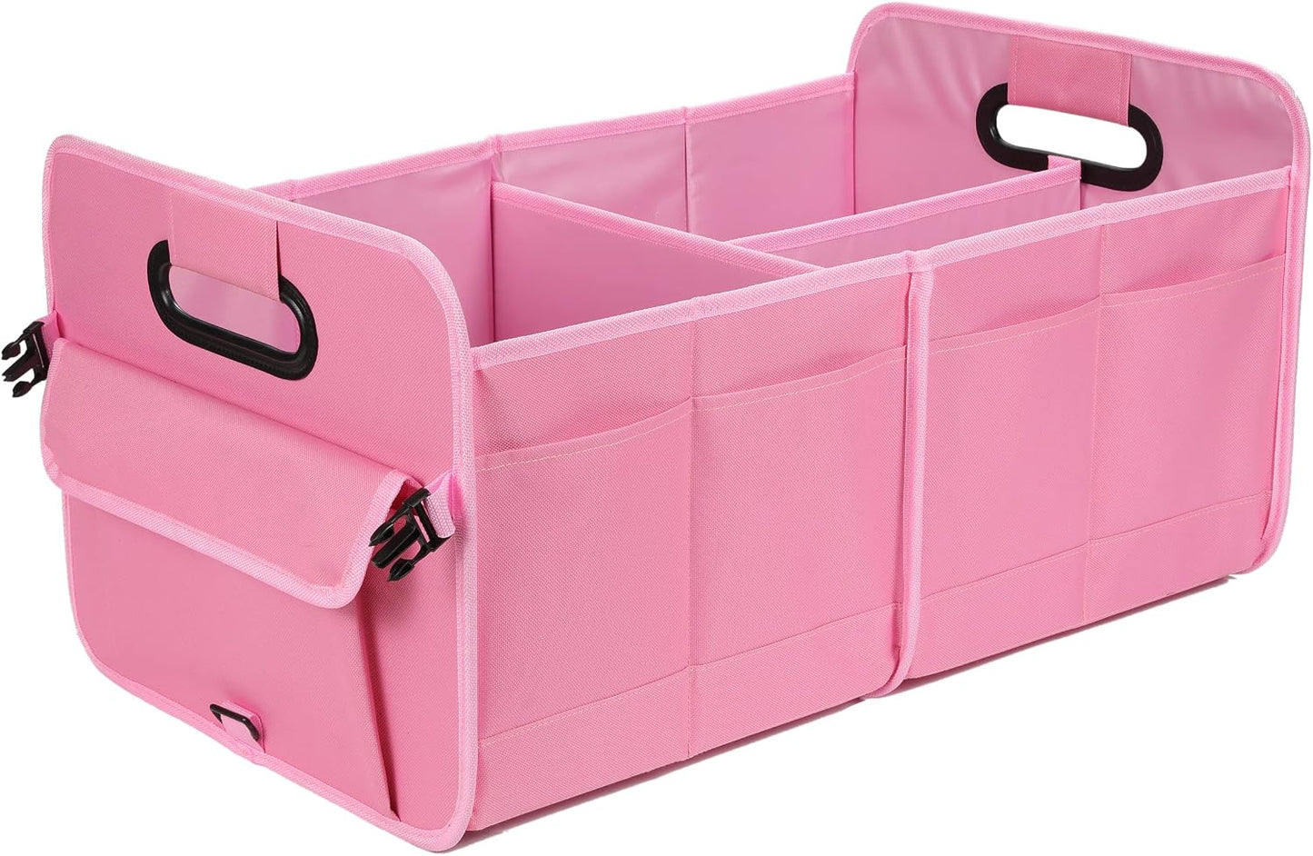 AOKJOY Car Trunk Organizer, Brown, Foldable, Non-slip, Adjustable, Multiple Compartments, 600D Oxford Cloth Material