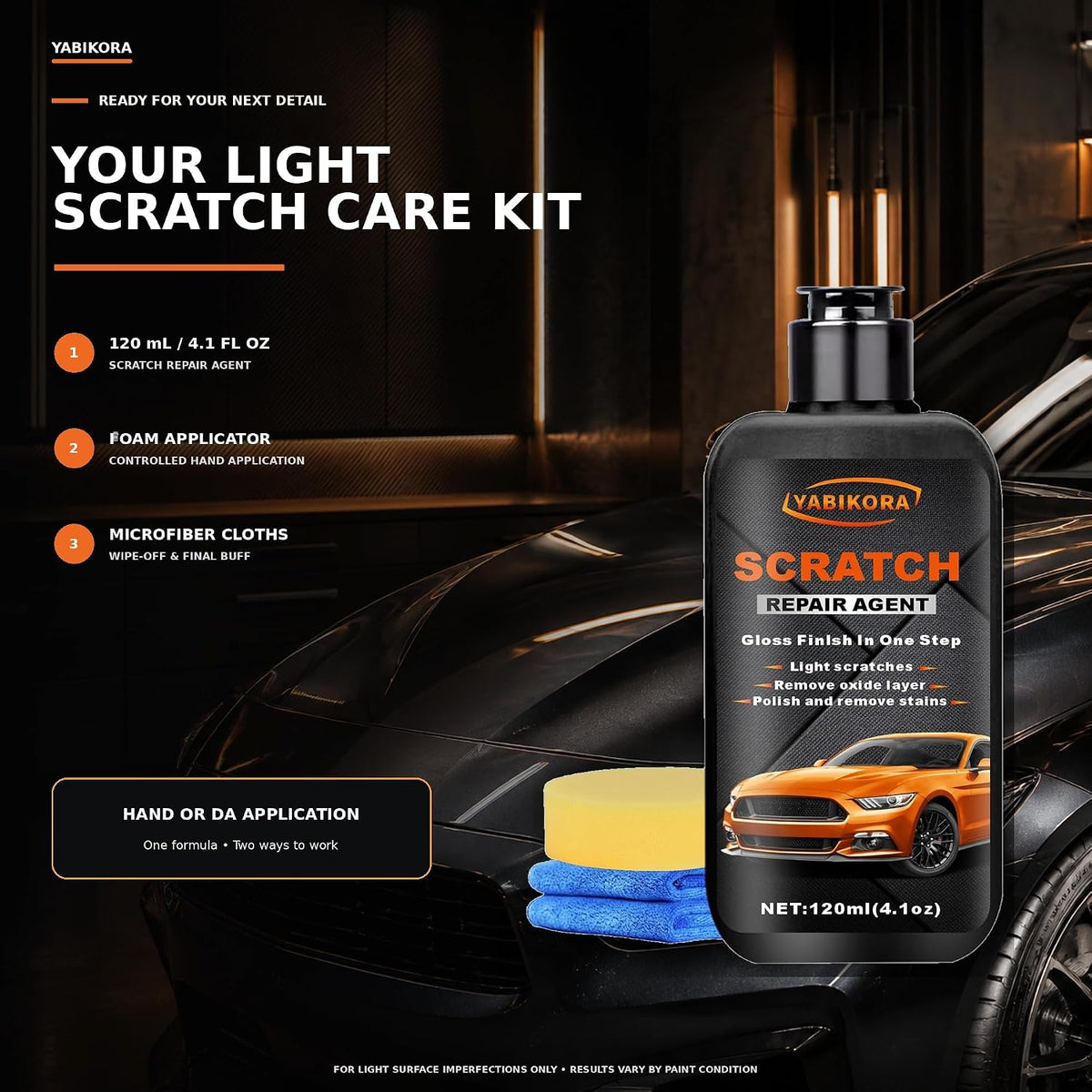 Car Paint Scratch Remover, Polishing Compound Kit Remove Scratches and Swirl Marks for Vehicles—Cars, Suvs, Rvs Trucks & Motors Restore Shiny -2026 Upgraded 4.1oz/120ml