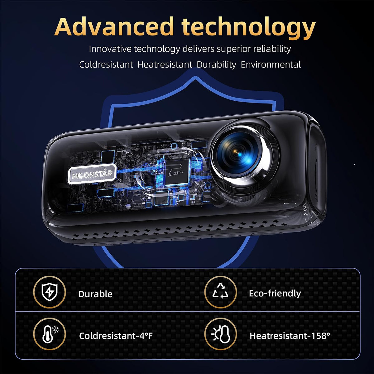 4KUHD Dual Dash Cam Front Rear,STARVIS 2,Car Camera,7 Optional Colors
