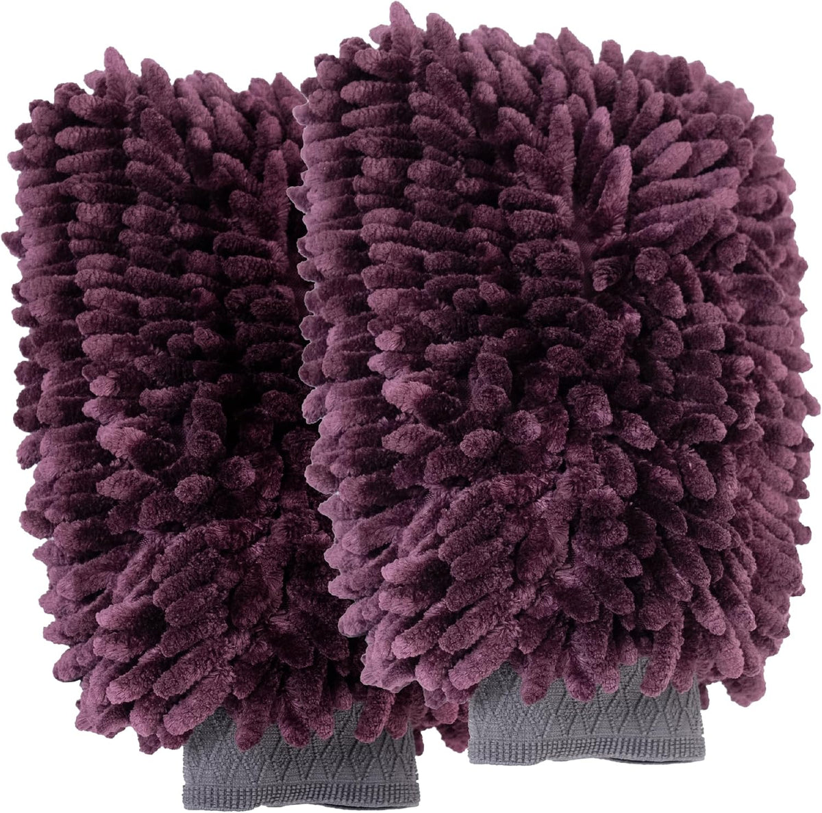 VIKING Microfiber Chenille Wash Mitts for Cars, 10 Inch x 8 Inch, 2 Pack
