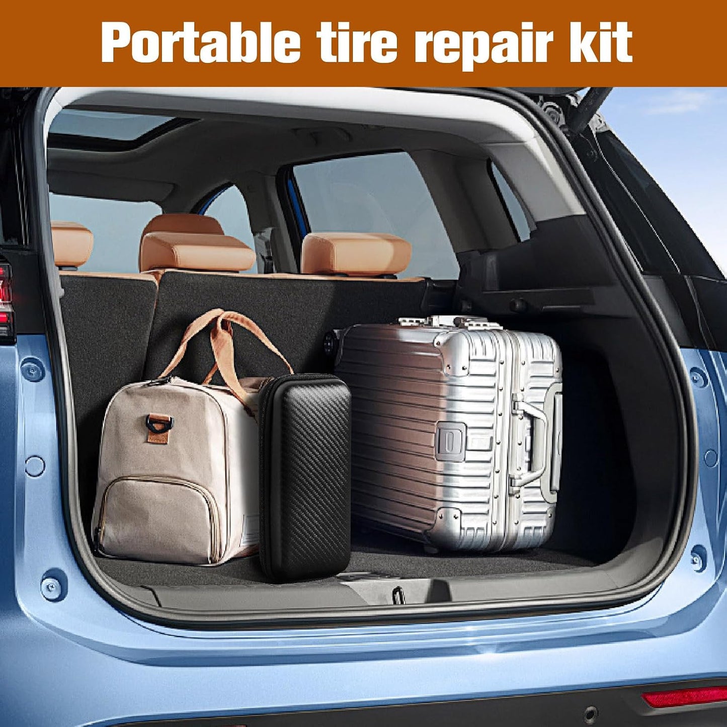 100PCS tire Screw Plug Repair kit – No Tire Removal Needed, tire sidewall Repair kit, Patch Plug Tools & Portable Storage Bag – Quick Flat Tire Fix for Car, Truck, Motorcycle & SUV
