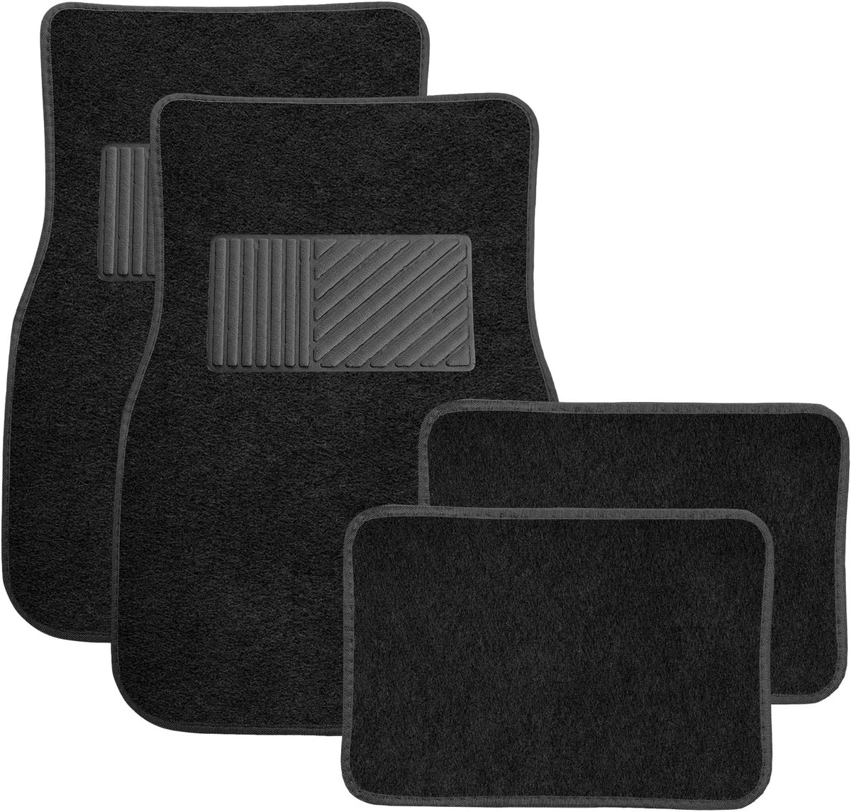 4 PCS Car Floor Mats, Anti-Slip Front & Rear Auto Carpet Pad for All Weather Protection, Waterproof Floor Mat Heavy Duty Protective Pad Universal for Cars Trucks SUVs (Beige)