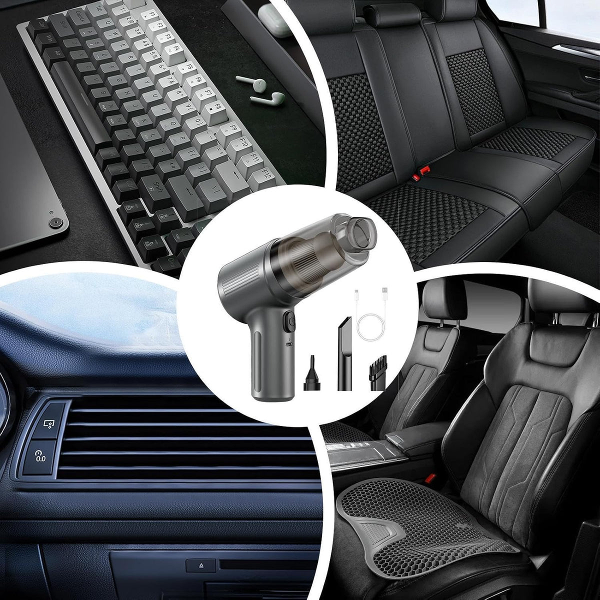 Car Cordless Vacuum Cleaner Compact Handheld Car Vehicle Vacuum