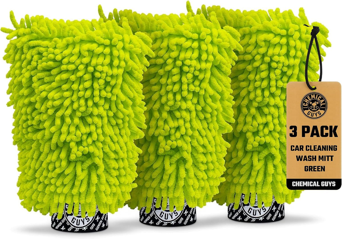 Chemical Guys, Chenille Microfiber Wash Mitt for Cars, Scratch-Free, 2 Pack