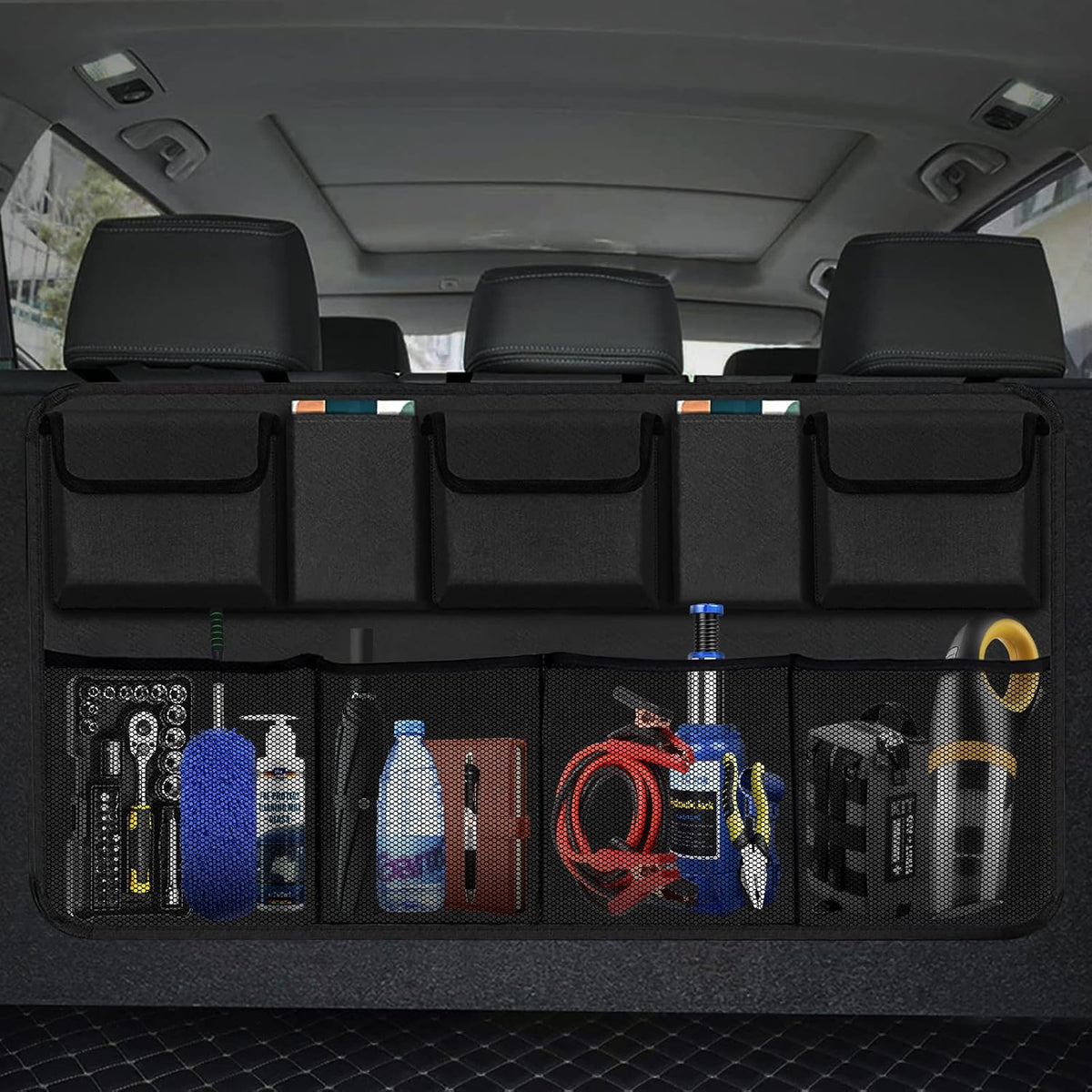 AOPHY Car Trunk Organizer, Large Capacity Car Organizers and Storage with 8 Pockets, Waterproof Backseat Hanging Organizer for SUV, Truck, MPV, Interior Accessories for Men and Women