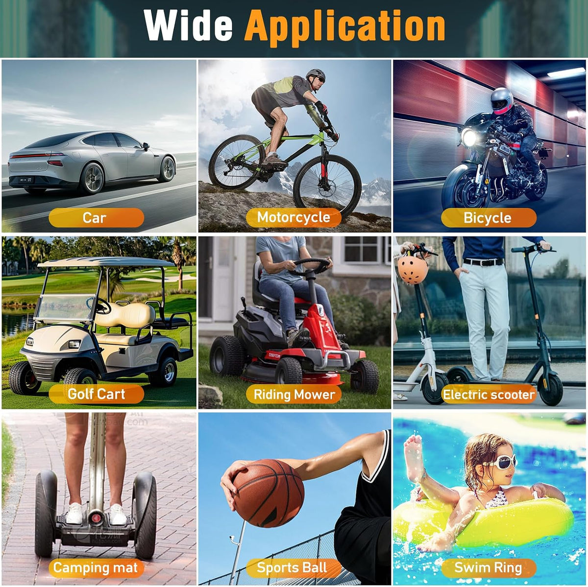 Portable Tire Inflator Air Compressor, 150PSI Digital Pressure Gauge Equipped, 20000mAh High-Capacity & 5 Times Quicker Portable Air Pump for Cars, Motorcycles, Bicycles, Balls, and Beyond