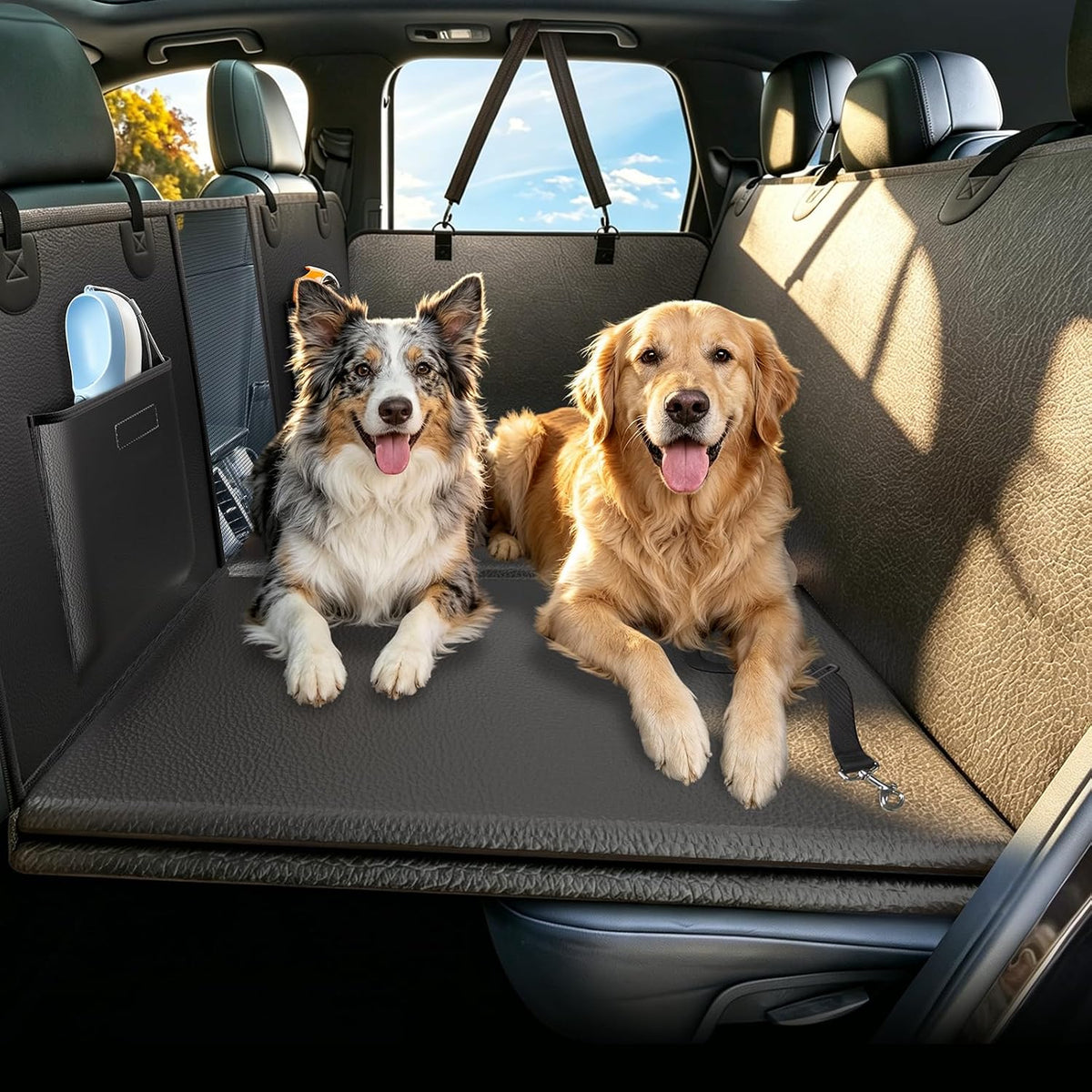 Hard Bottom Dog Car Seat Cover for Back Seat, Backseat Extender