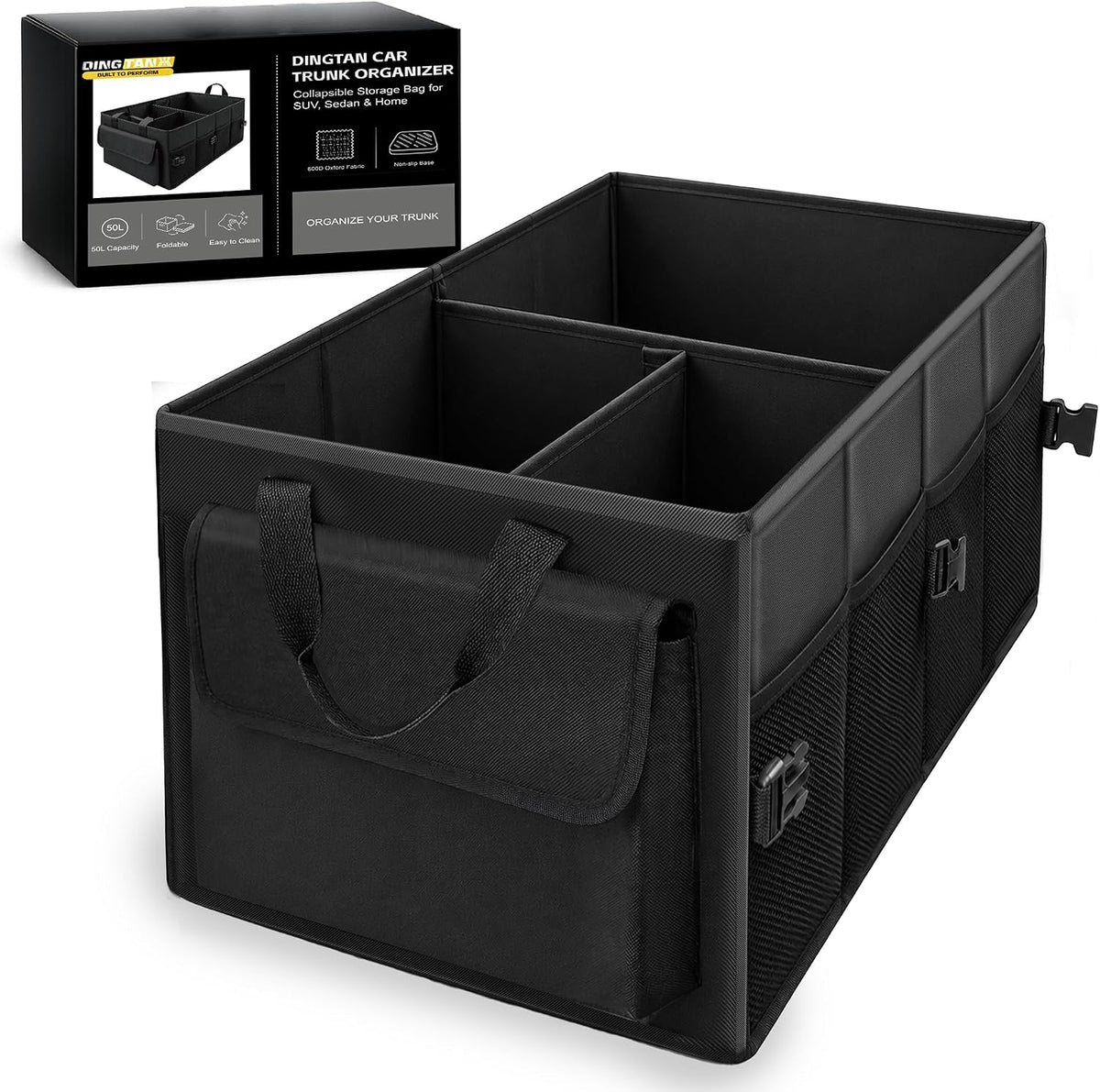 Trunk Organizer, Large Foldable Car Organizer for SUV, Jeep, Sedan