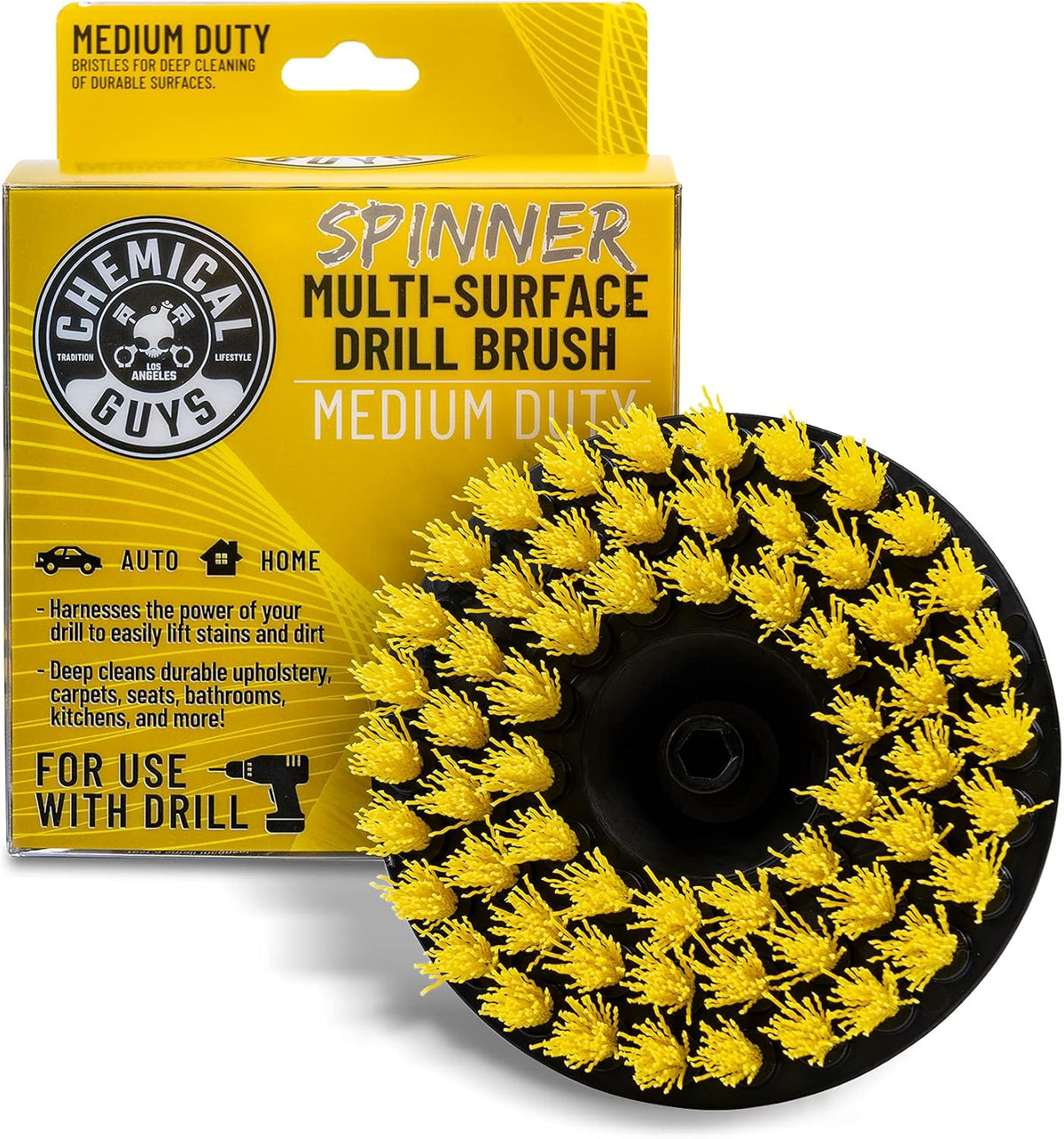 Chemical Guys, Light Duty Spinner Drill Brush Attachment, Multi-Surface