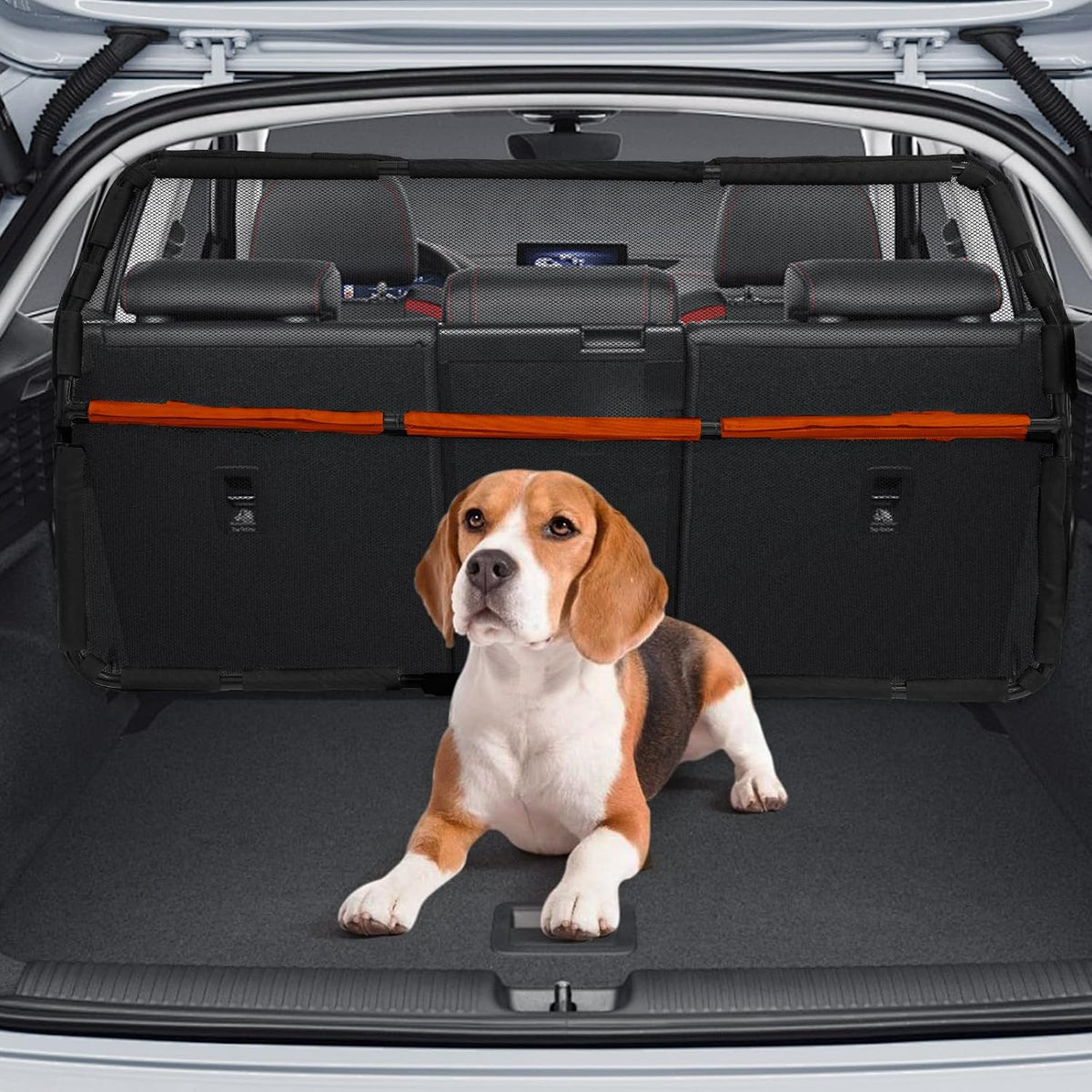 Dog Car Barrier for Back Seat & Trunk - 50" Wide for Midsize SUVs and cars