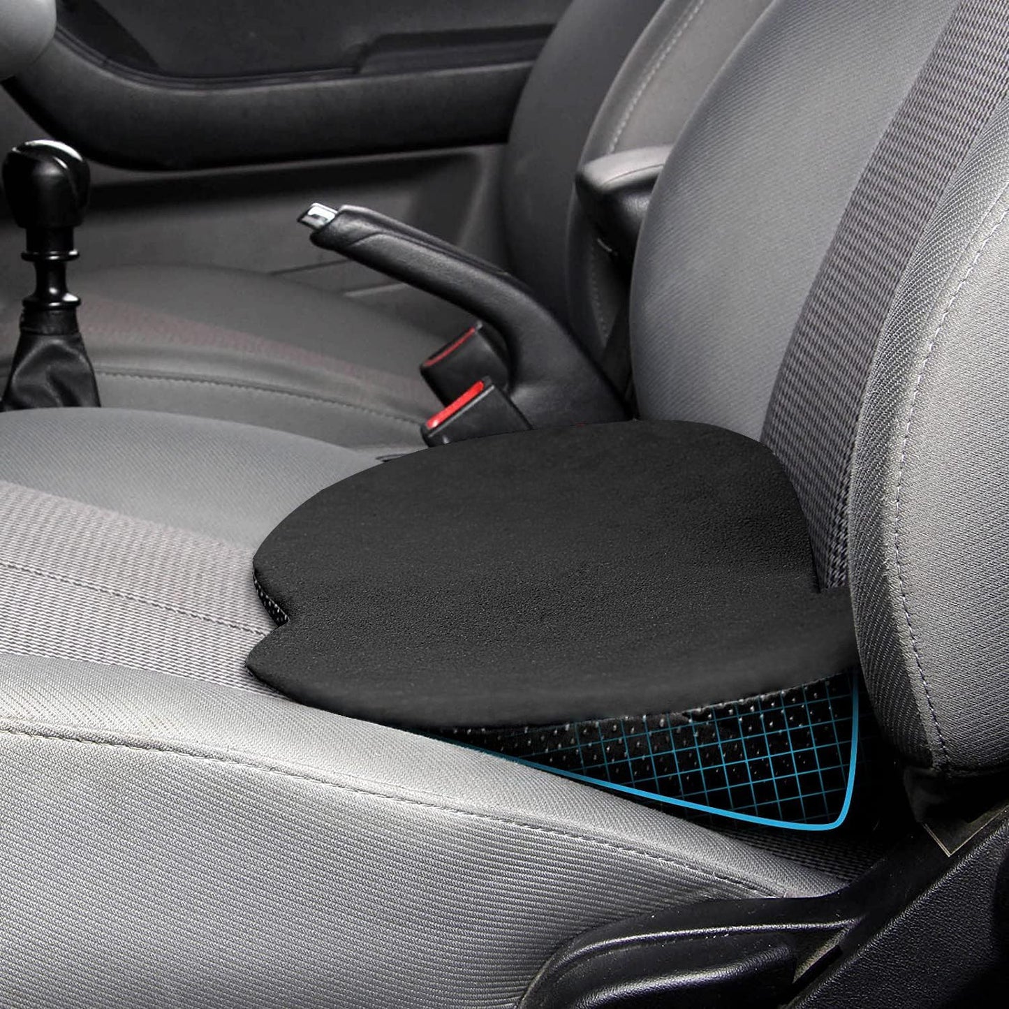Livtribe Car Seat Cushion - Memory Foam Car Seat Pad - Sciatica & Lower Back Pain Relief - Car Seat Cushions for Driving - Road Trip Essentials for Drivers(Black)