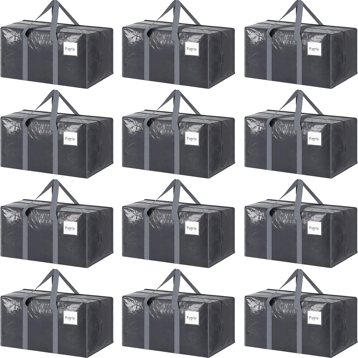 6 Pack Extra Heavy Duty Large Moving Bags with Strong Zipper, Dark Blue