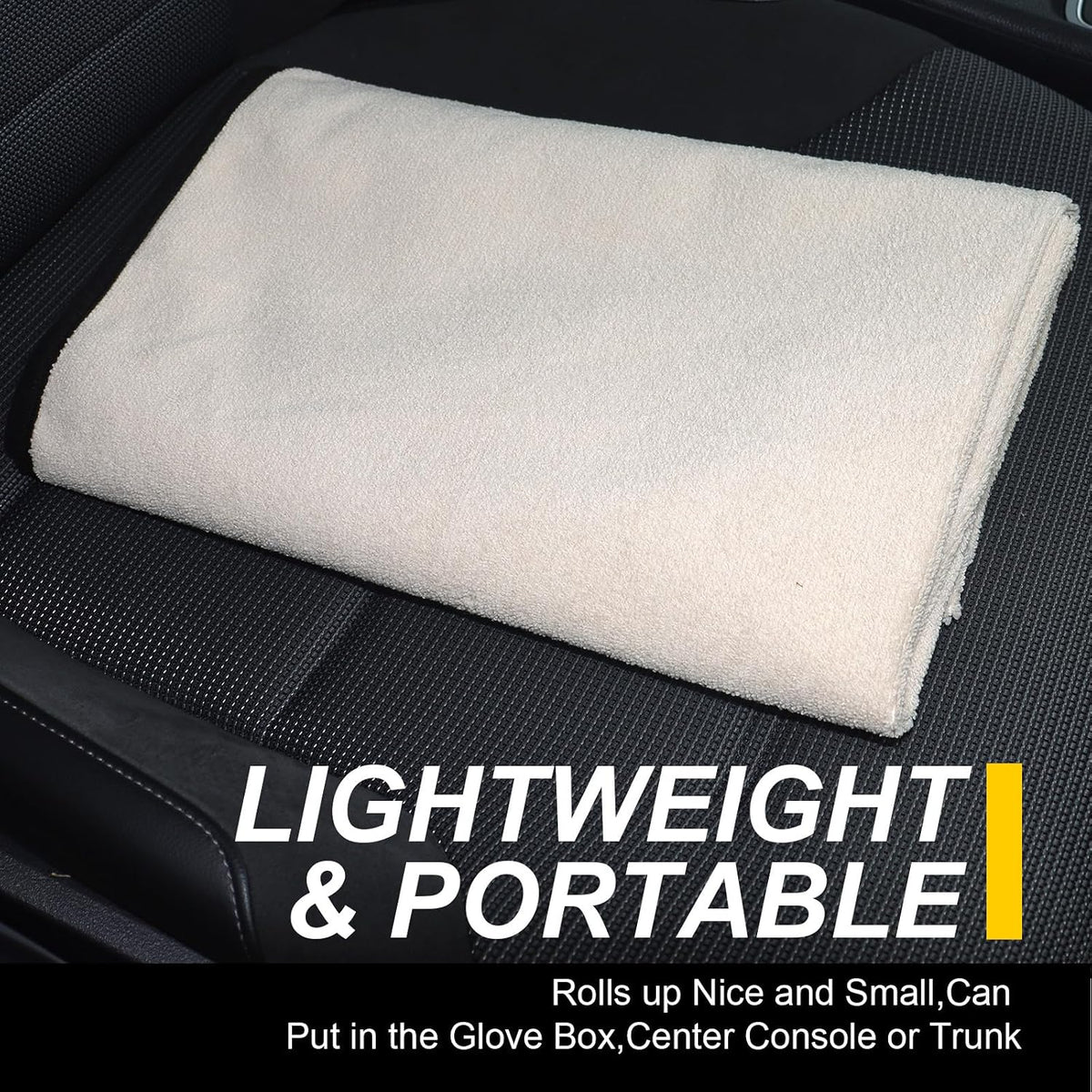 Back Seat Cover for Car Trucks Van SUV Jeep,Waterproof Rear Bench Towel Seat Covers for Dogs and Kids,Automotive Backseat Protector (Beige)