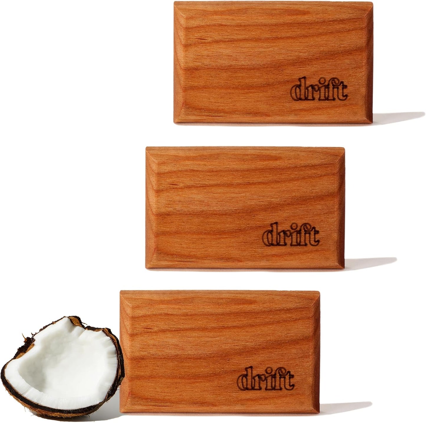 Drift Car Air Freshener - The Original Wood Air Freshener - Car Odor Eliminator - Long Lasting Scent - Metal Clip - Essential Oils - Clean Ingredients - Open Air Scent 3 Pack Refill - NO CLIP INCLUDED