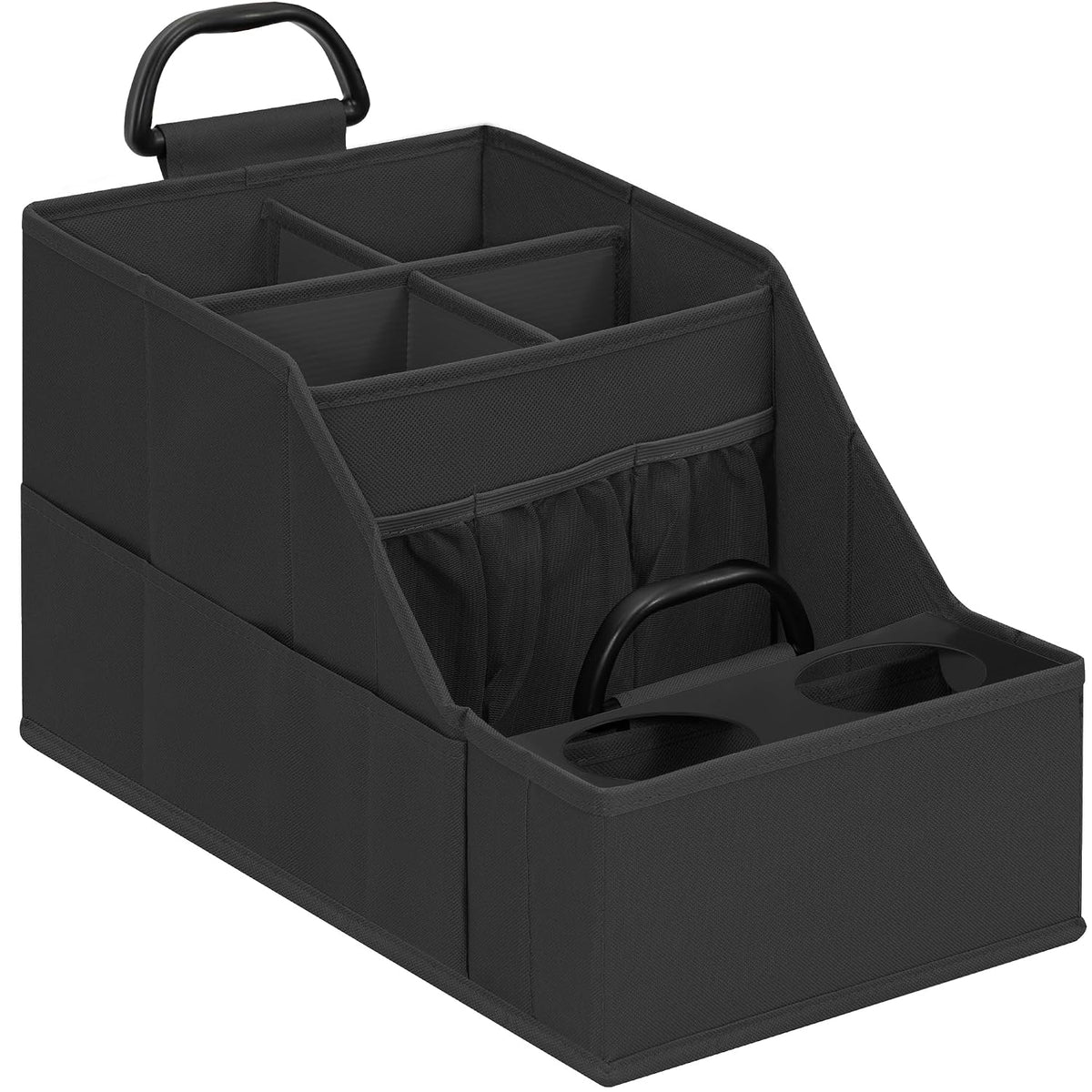 Car Seat Organizer Backseat Front Seat, Car Organizer With 12 Storage Compartments 2 Cup Holders, Snack Storage For Kids Baby, SUV Truck Van Collapsible Storage Bag For Travel, PT