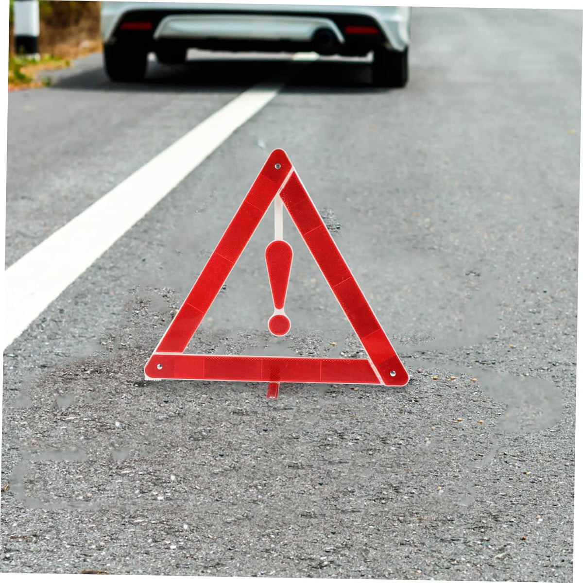 TOYANDONA 2pcs Car Warning Triangle Kit Durable Folding Reflective Safety Tripod for Roadside Emergency Vehicle Maintenance