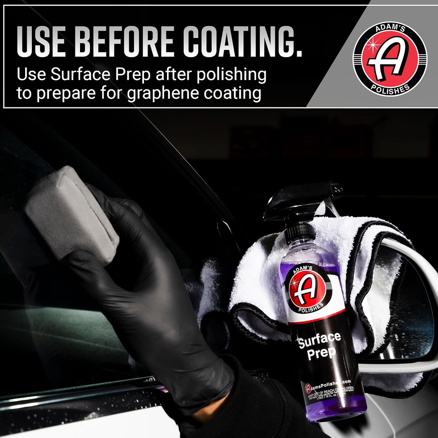 Adam's Polishes Surface Prep (16oz) - A Surface Cleanser Spray for Auto Paint Prep to Apply Any Ceramic Coating, Car Wax, or Spray Sealant | Use After Clay Bar, Car Wash & Orbital Polisher Treatment