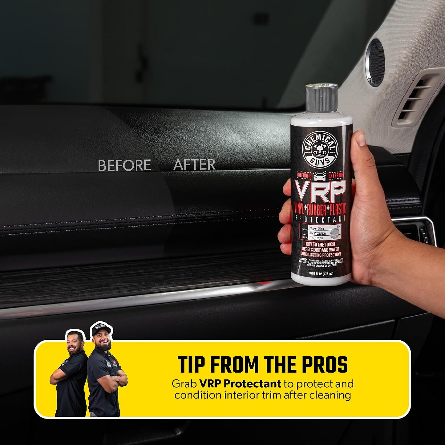 Chemical Guys, Total Interior Cleaner & Protectant, Leather & Vinyl, 32 oz | Cleans dashboards, seats, door panels, trim and glass in one step, leaving a fresh, streak-free, factory-style look